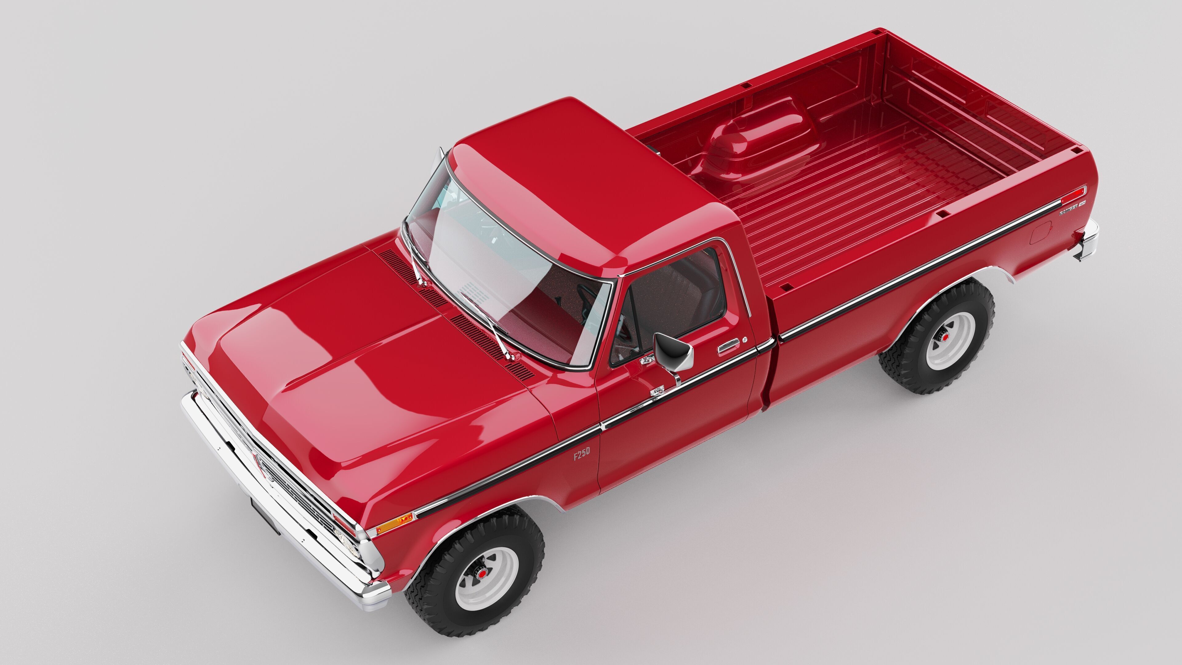 Pickup F250 Single Cab Mk2 1973 1976 1978 3D model_31