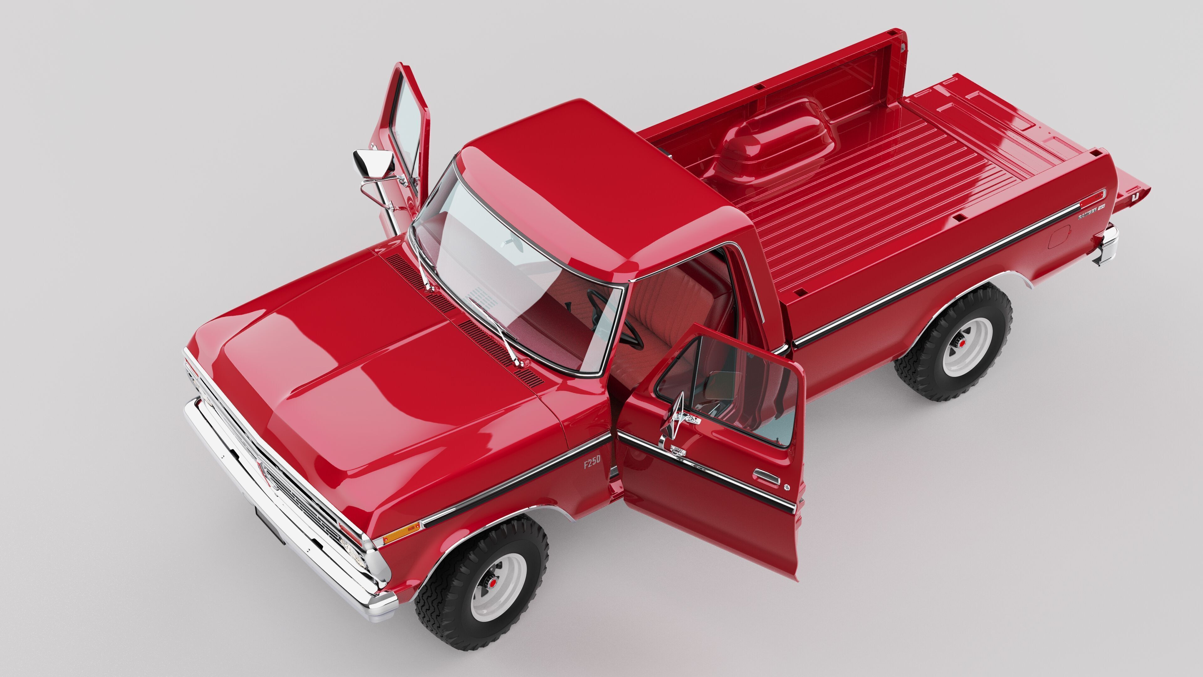 Pickup F250 Single Cab Mk2 1973 1976 1978 3D model_69