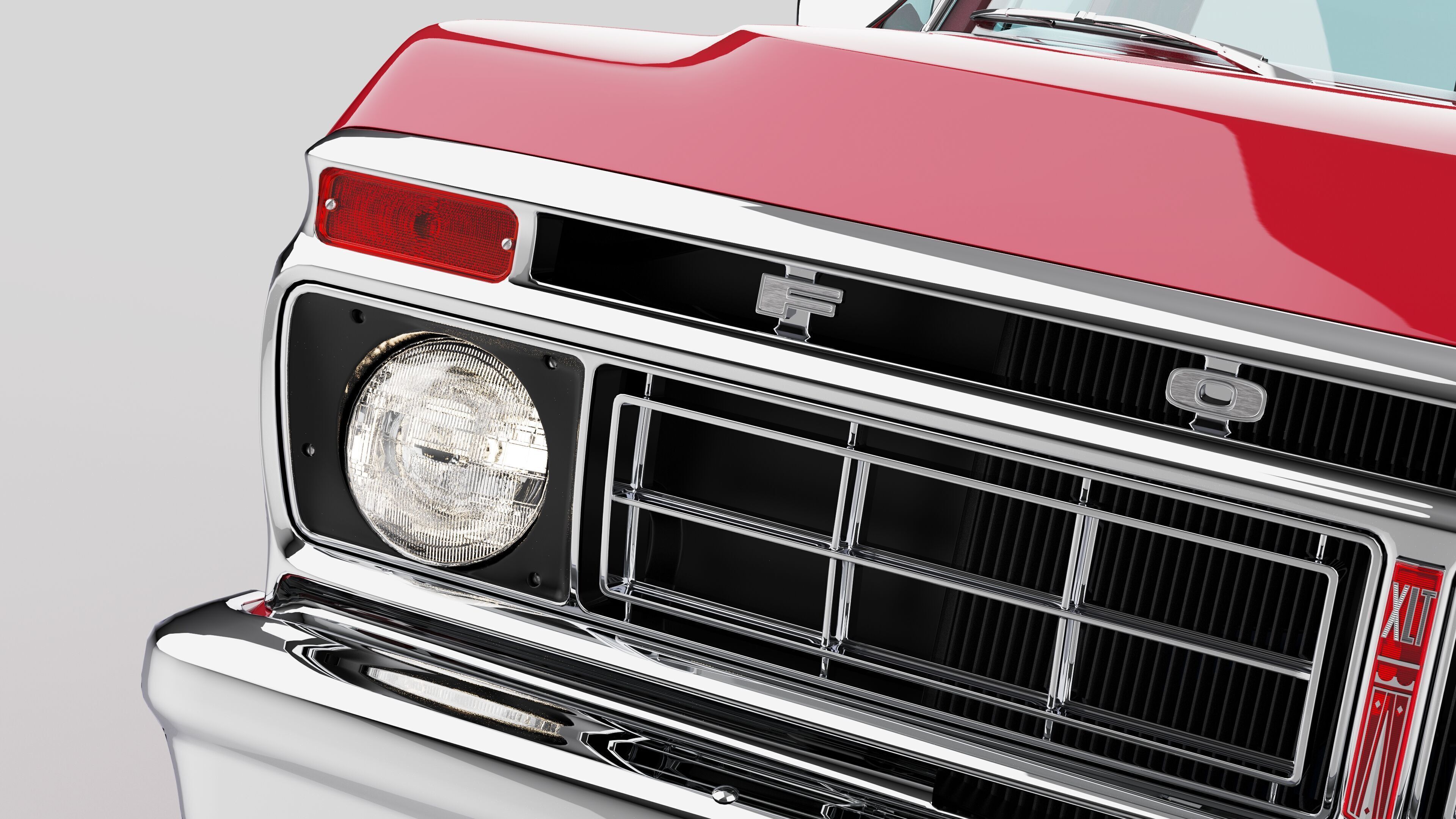 Pickup F250 Single Cab Mk2 1973 1976 1978 3D model_22