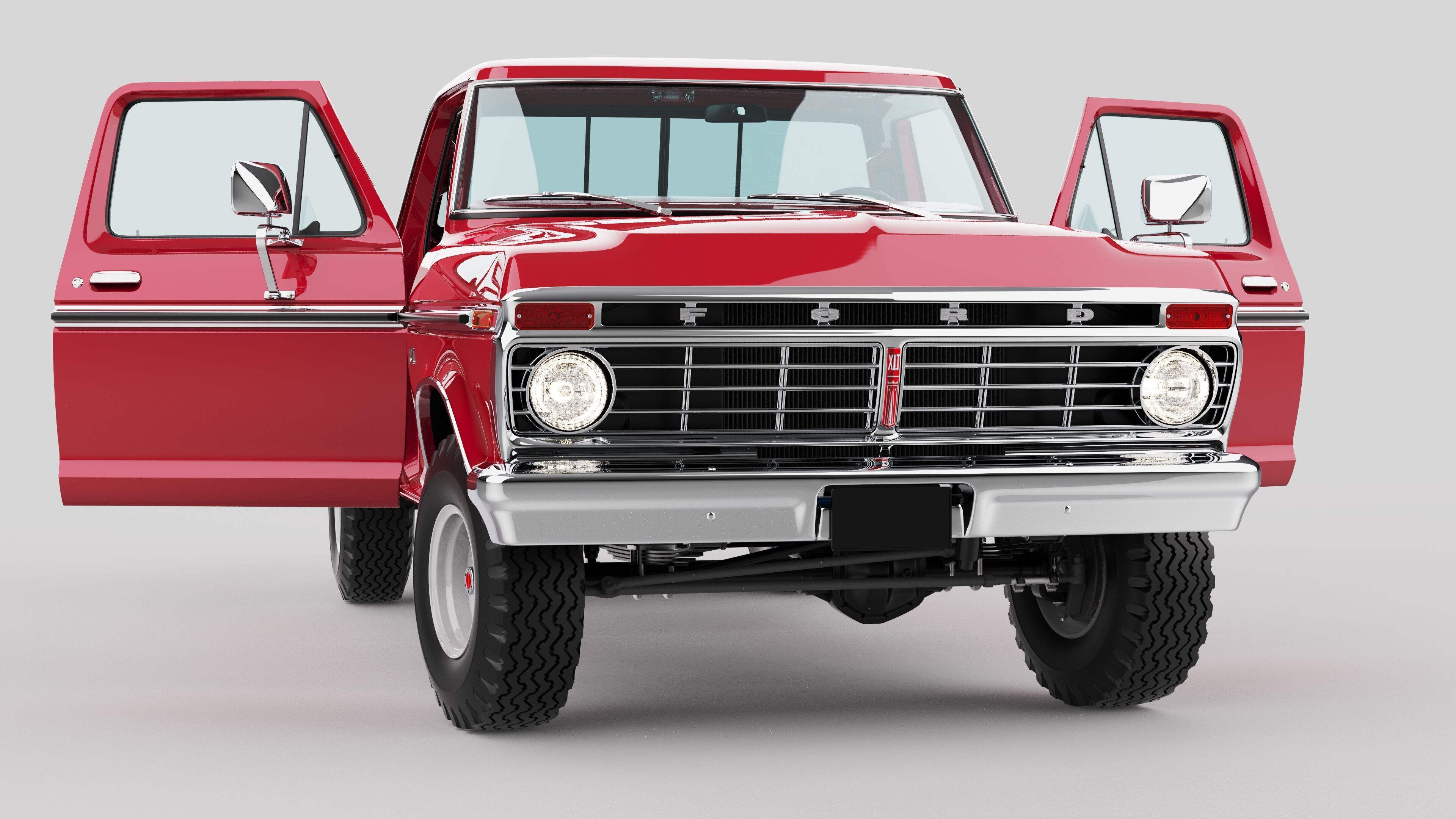 Pickup F250 Single Cab Mk2 1973 1976 1978 3D model_36