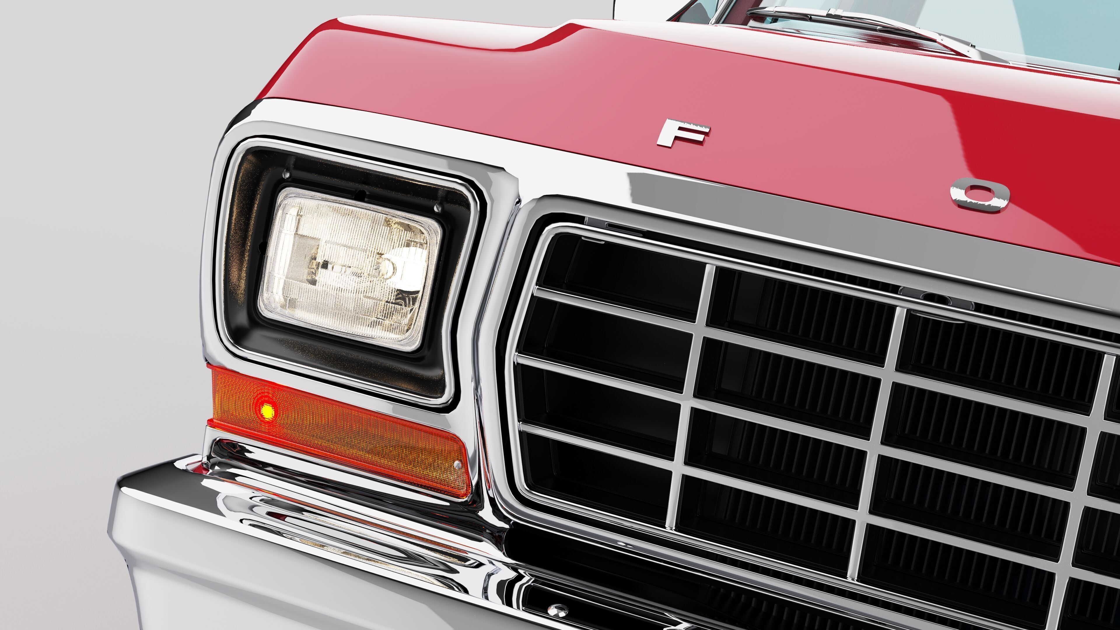 Pickup F250 Single Cab Mk2 1973 1976 1978 3D model_23