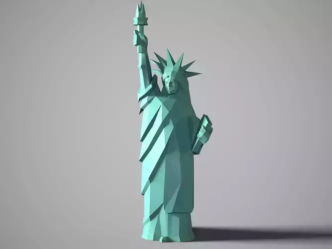 Statue of liberty lowpoly stilyzed