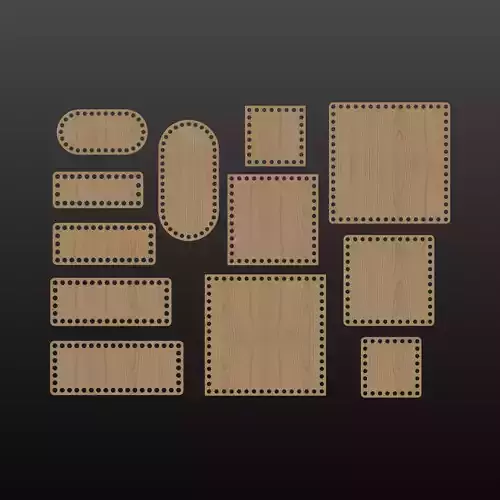 Crochet Bag Basket Base Bundle of 12