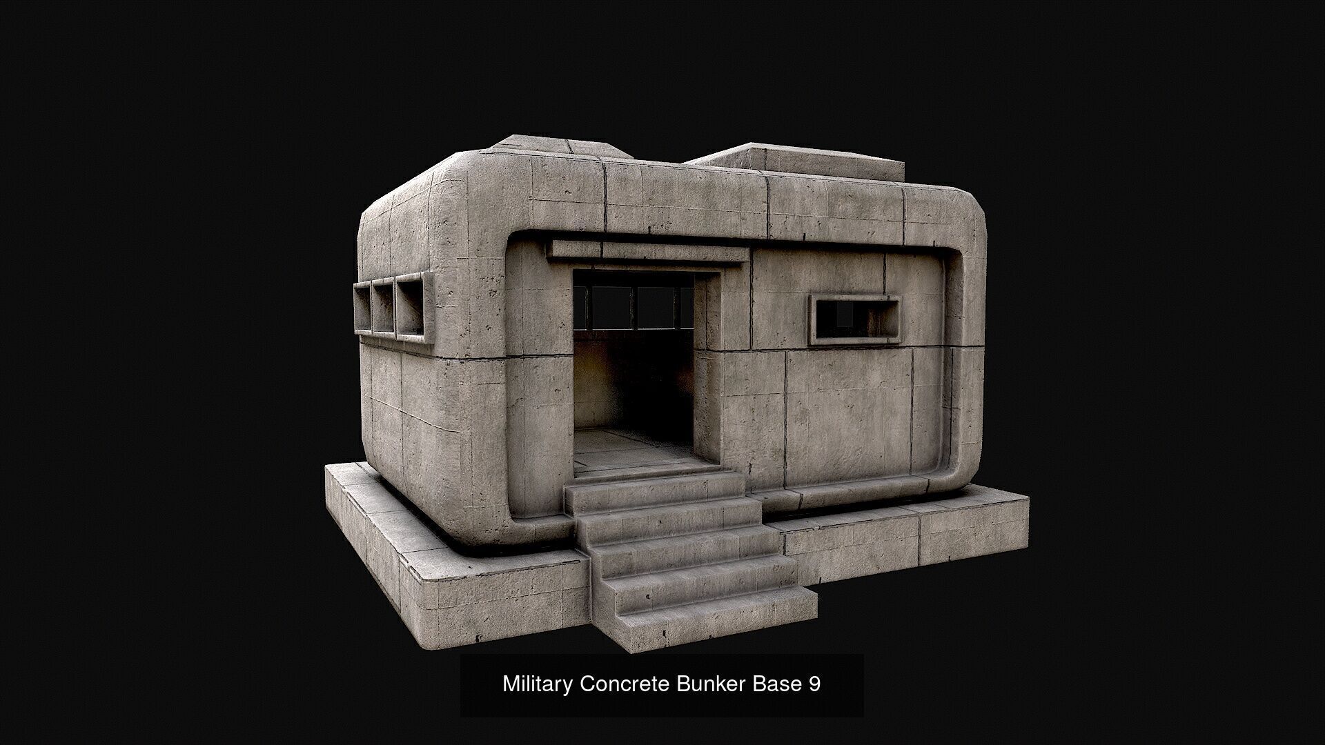 Military Concrete Bunker Base PBR Collection _19