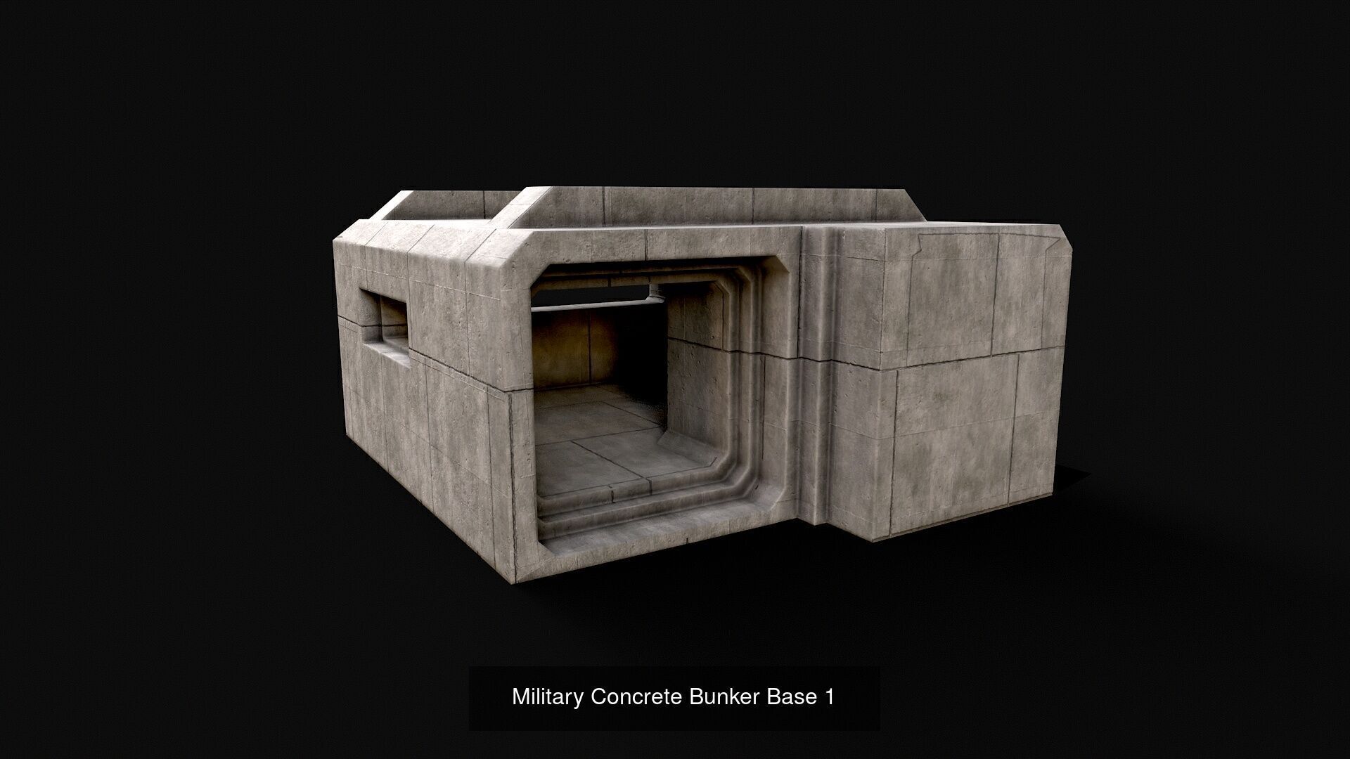 Military Concrete Bunker Base PBR Collection _3