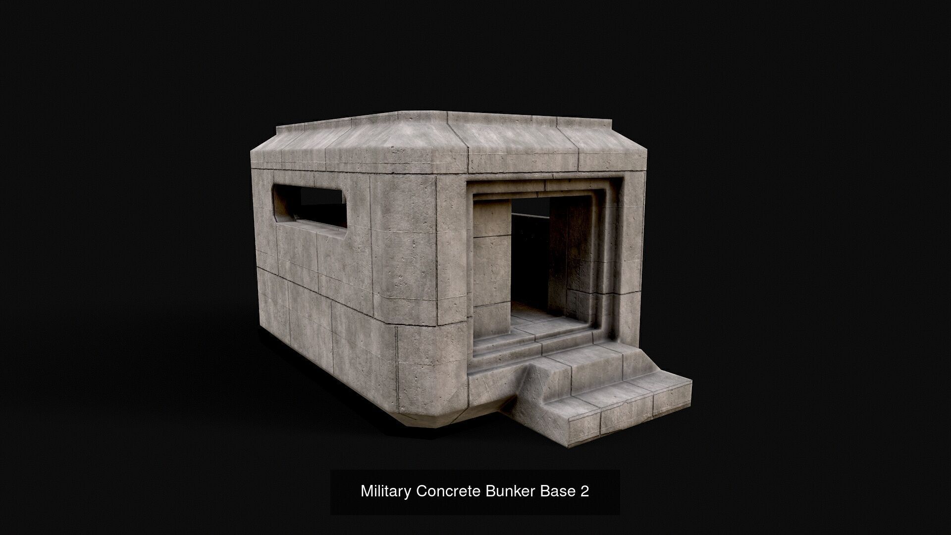 Military Concrete Bunker Base PBR Collection _5