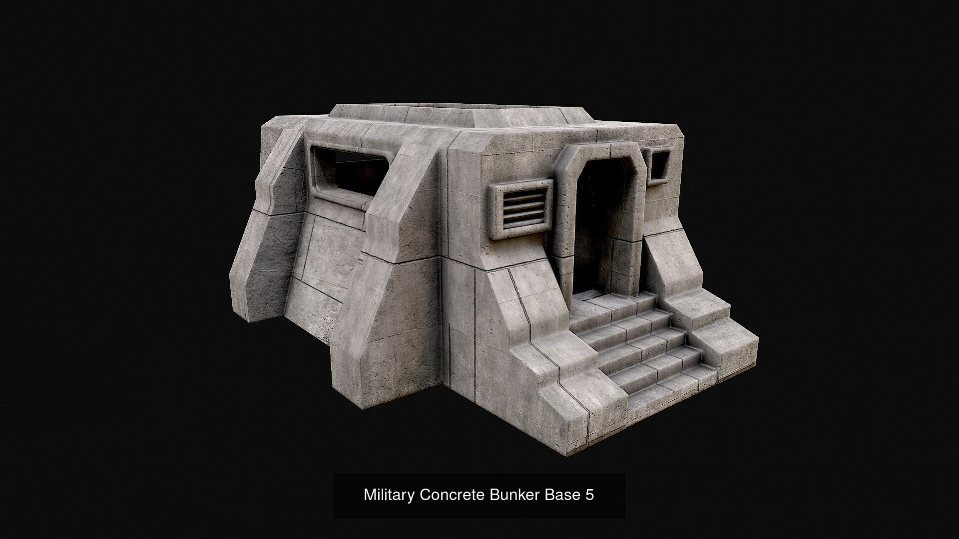 Military Concrete Bunker Base PBR Collection _11