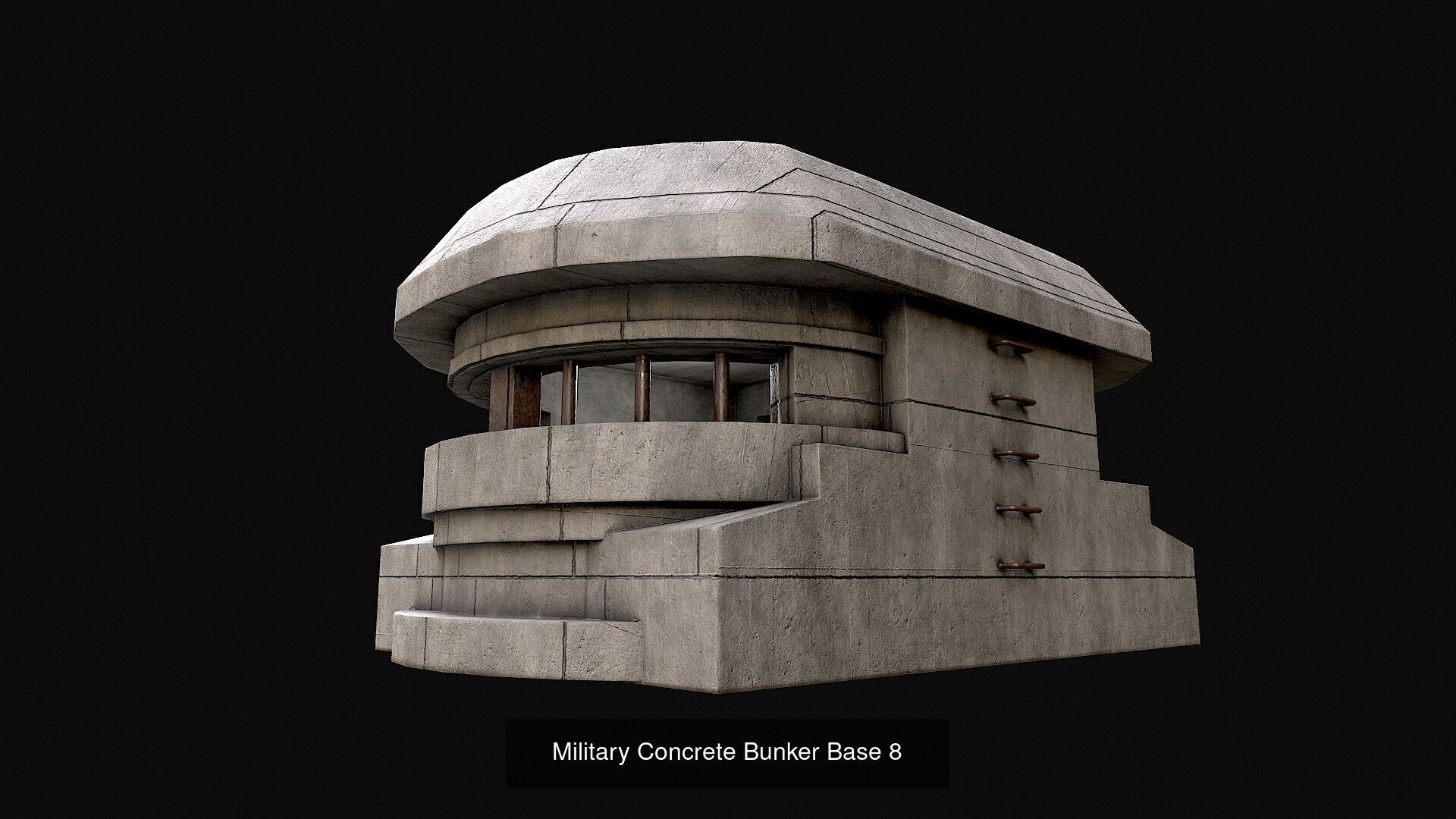 Military Concrete Bunker Base PBR Collection _17