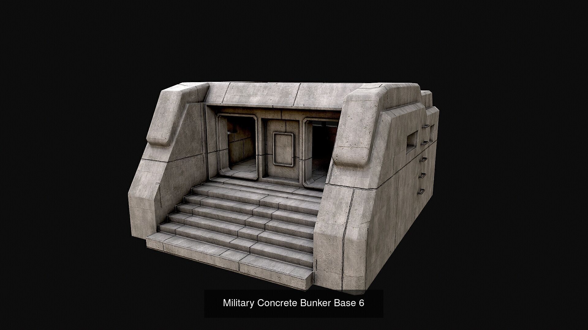 Military Concrete Bunker Base PBR Collection _13