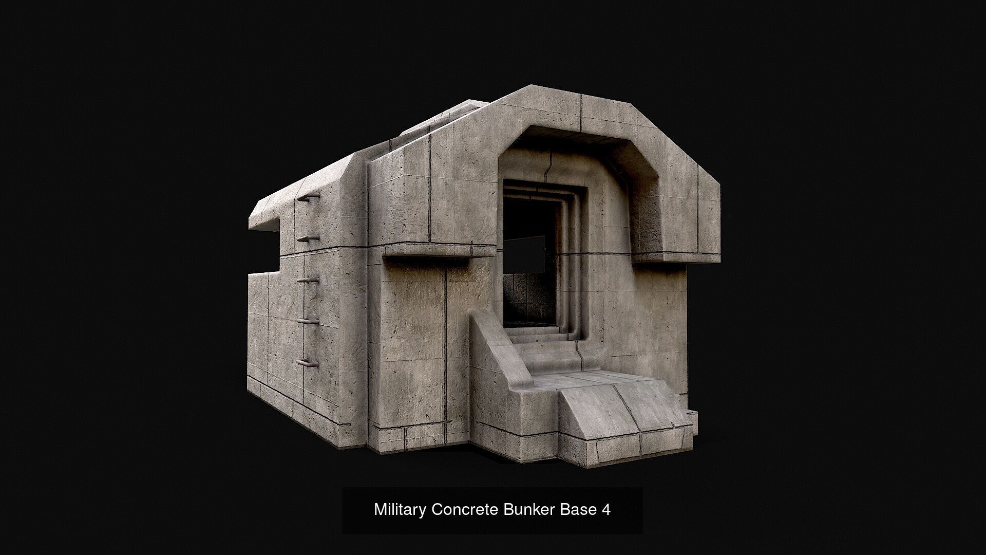 Military Concrete Bunker Base PBR Collection _9