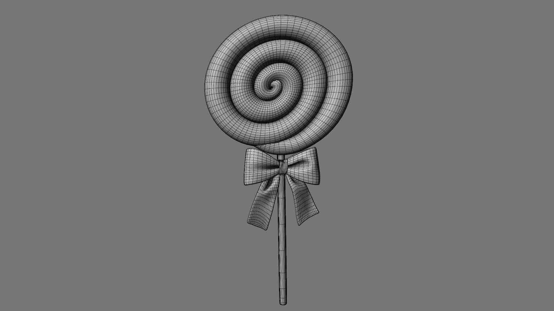 Swirl Lollipop Stylized 3D model_7