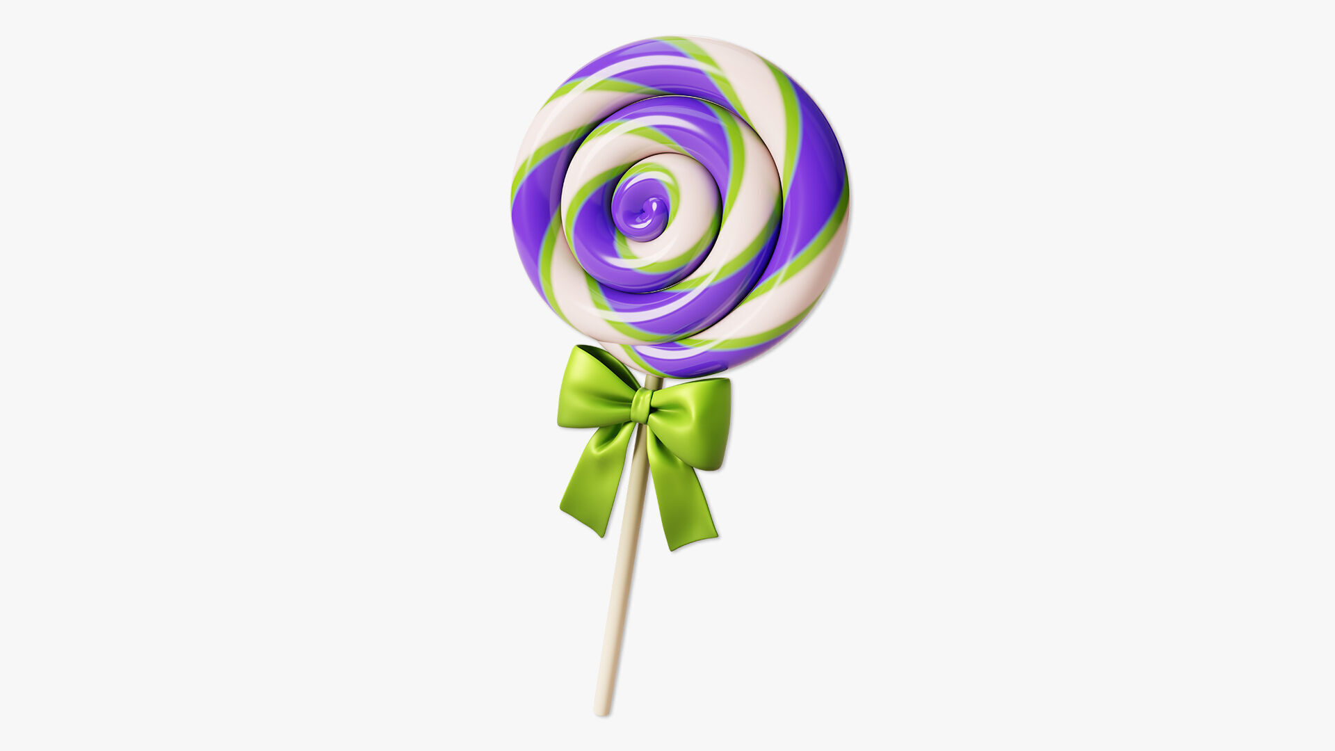 Swirl Lollipop Stylized 3D model_2