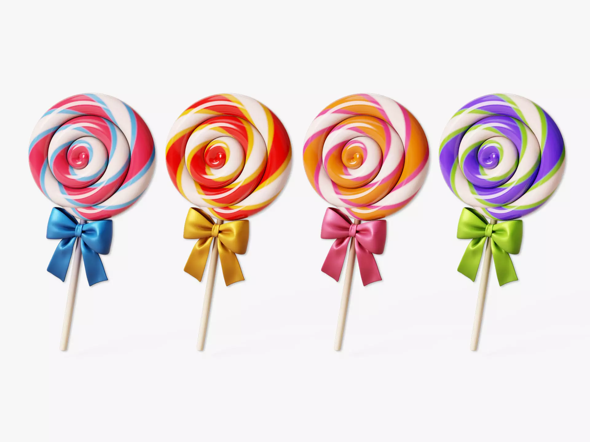 Swirl Lollipop Stylized 3D model_0