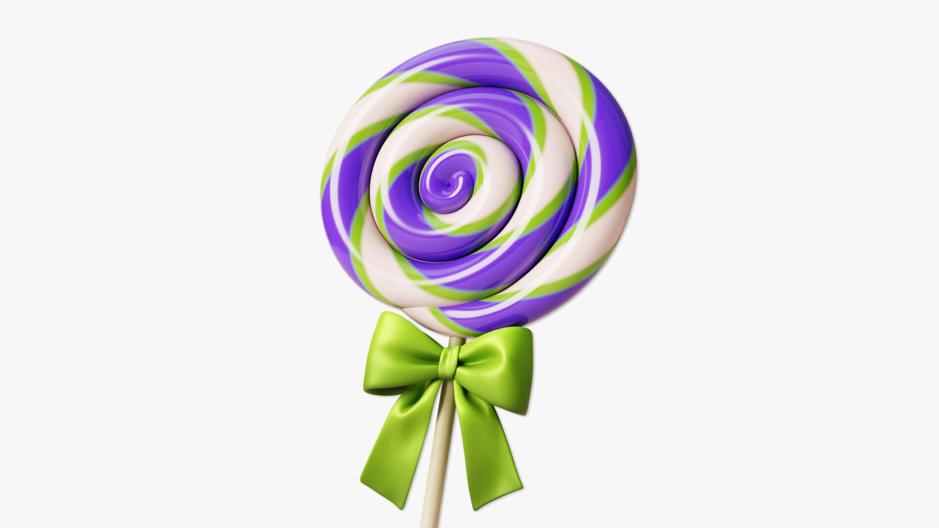 Swirl Lollipop Stylized 3D model_5