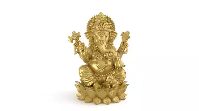Ganesh-Ji 3D-Print-Model No1 -Jewelery Murti- 3D print model