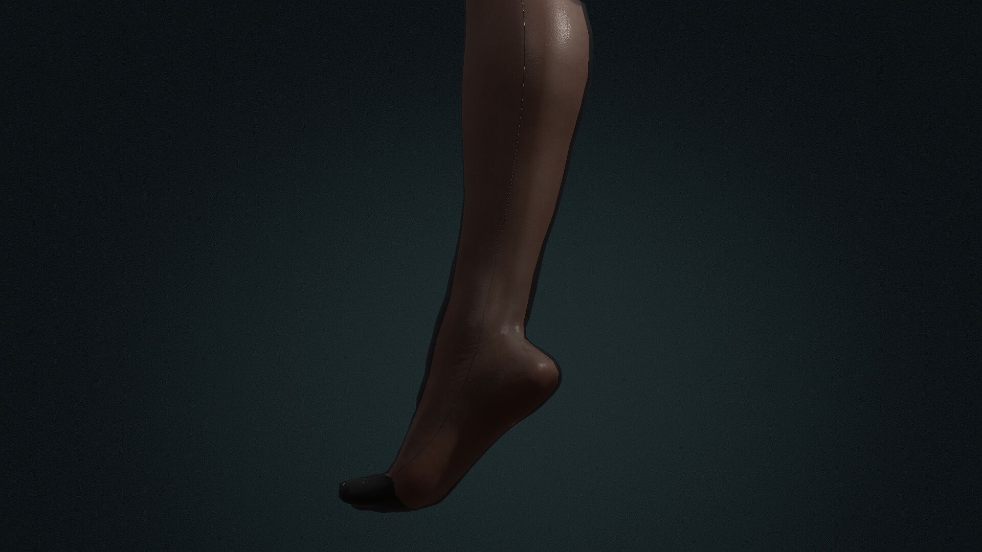 Sexy Naked girl in stockings  Low-poly 3D model_6