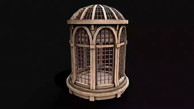 Medieval Wooden Cage 3
