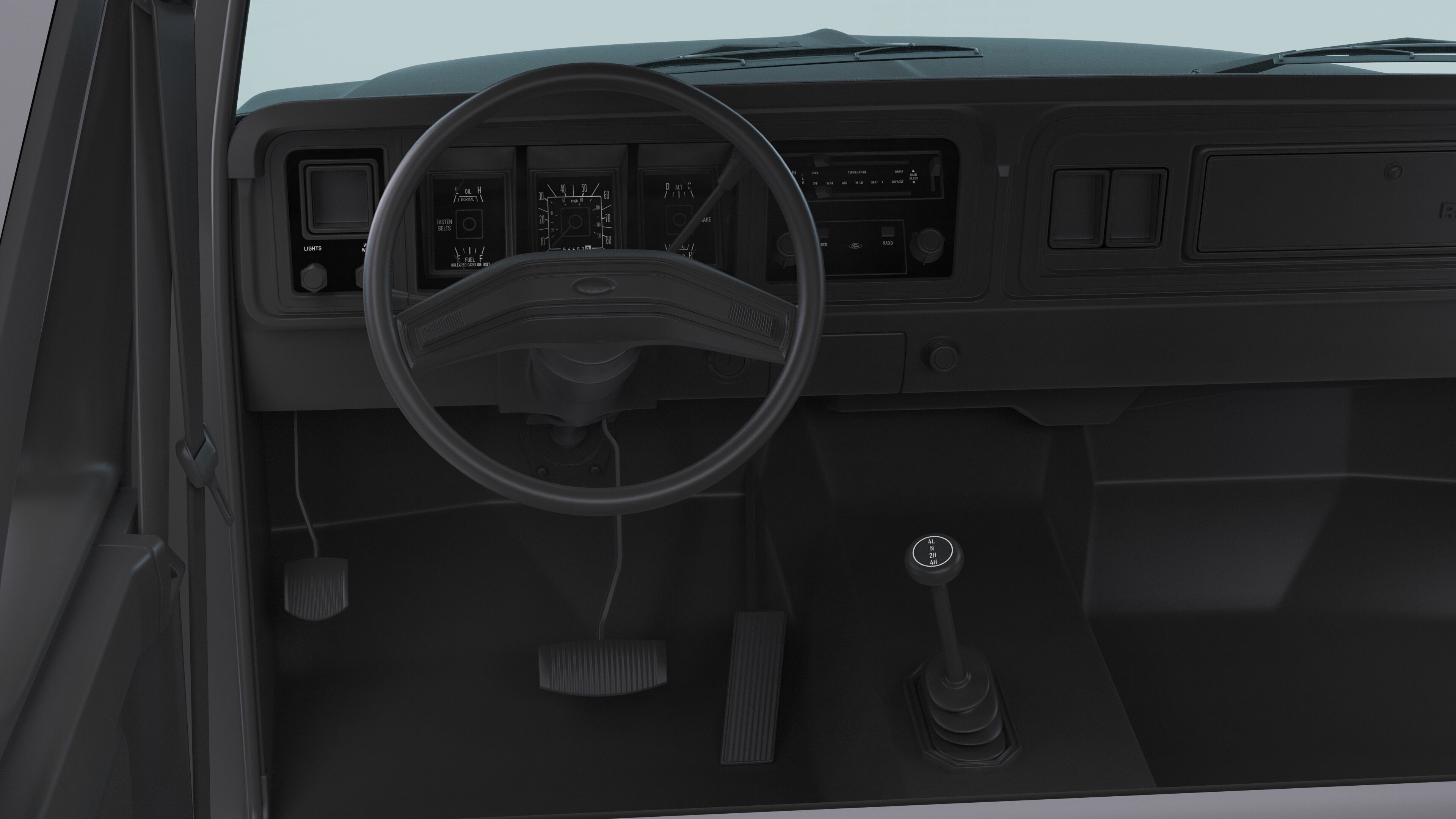 Pickup F250 Super Cab Mk2 1973 1976 1978 3D model_52