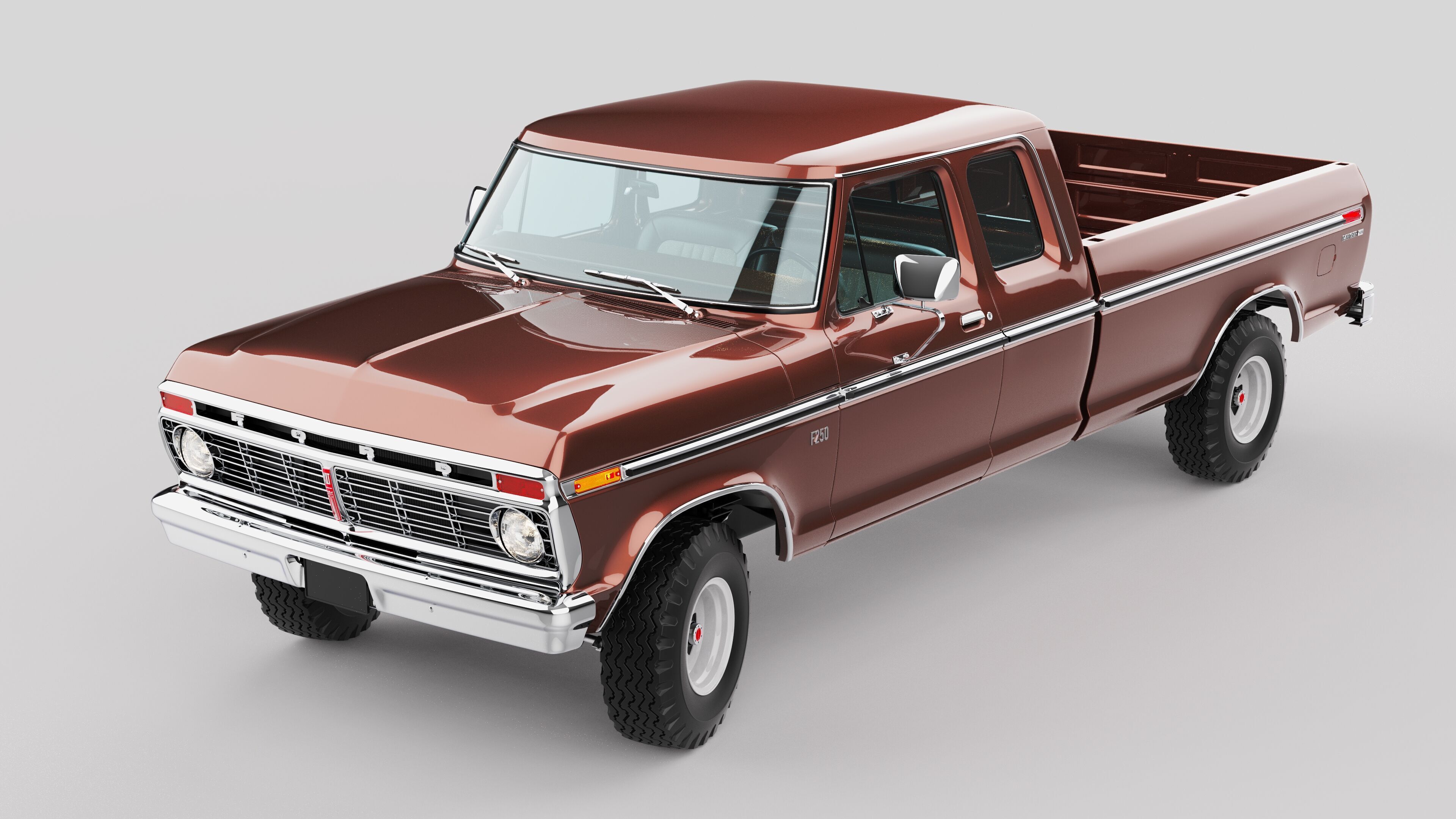 Pickup F250 Super Cab Mk2 1973 1976 1978 3D model_10