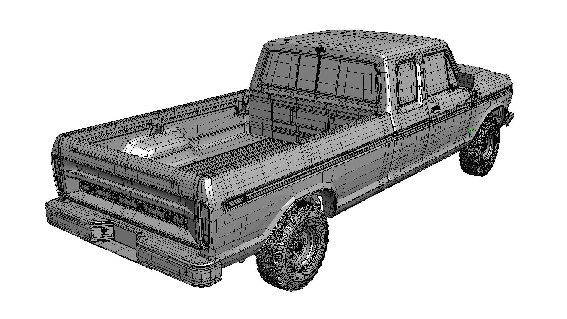 Pickup F250 Super Cab Mk2 1973 1976 1978 3D model_77