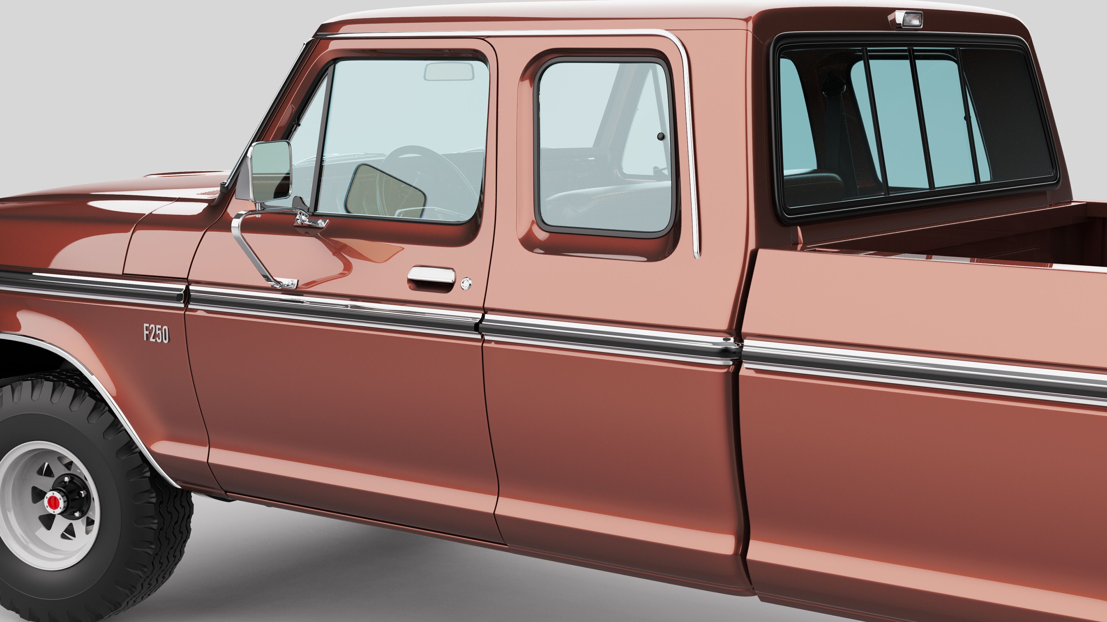 Pickup F250 Super Cab Mk2 1973 1976 1978 3D model_26