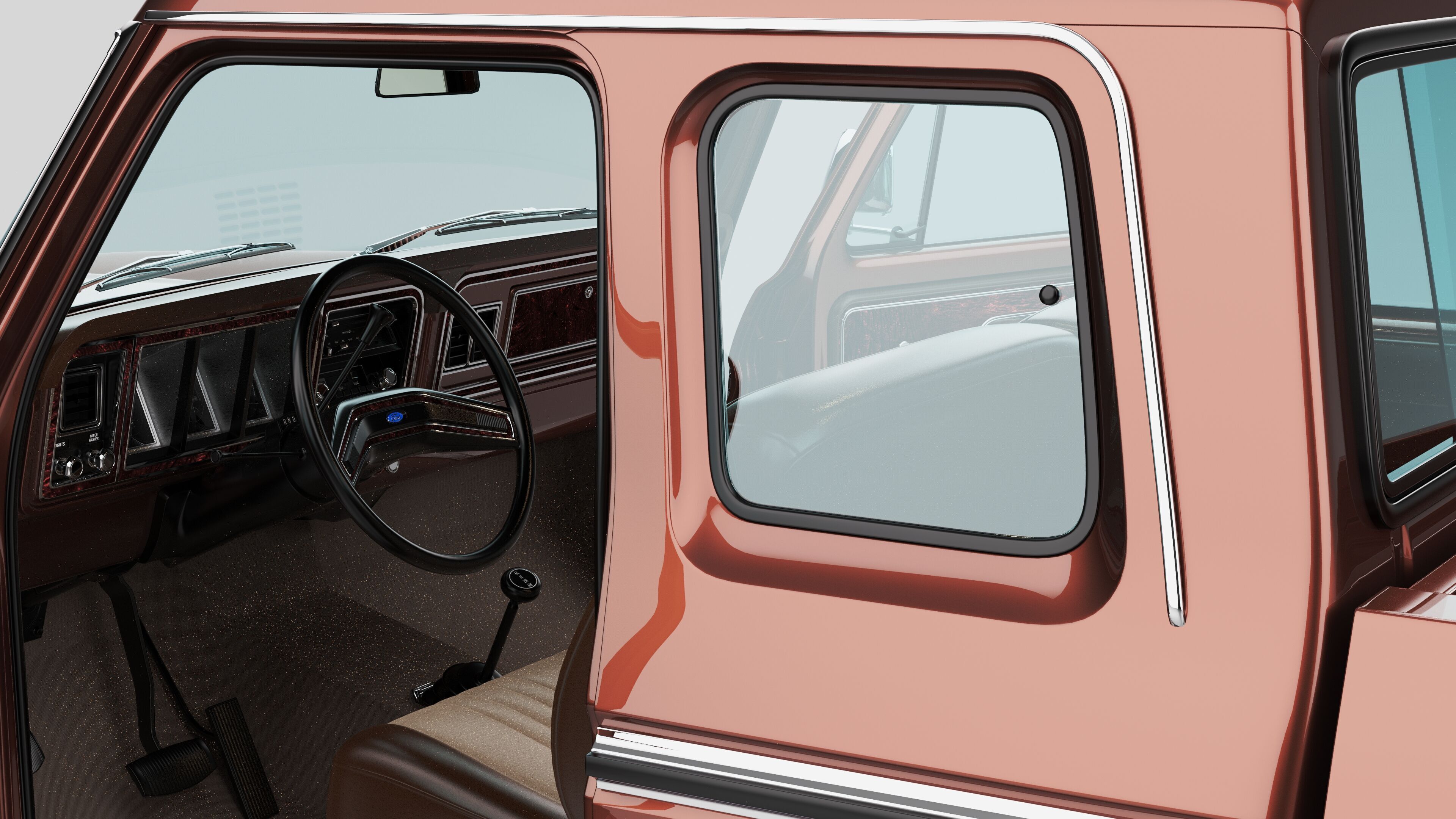 Pickup F250 Super Cab Mk2 1973 1976 1978 3D model_54