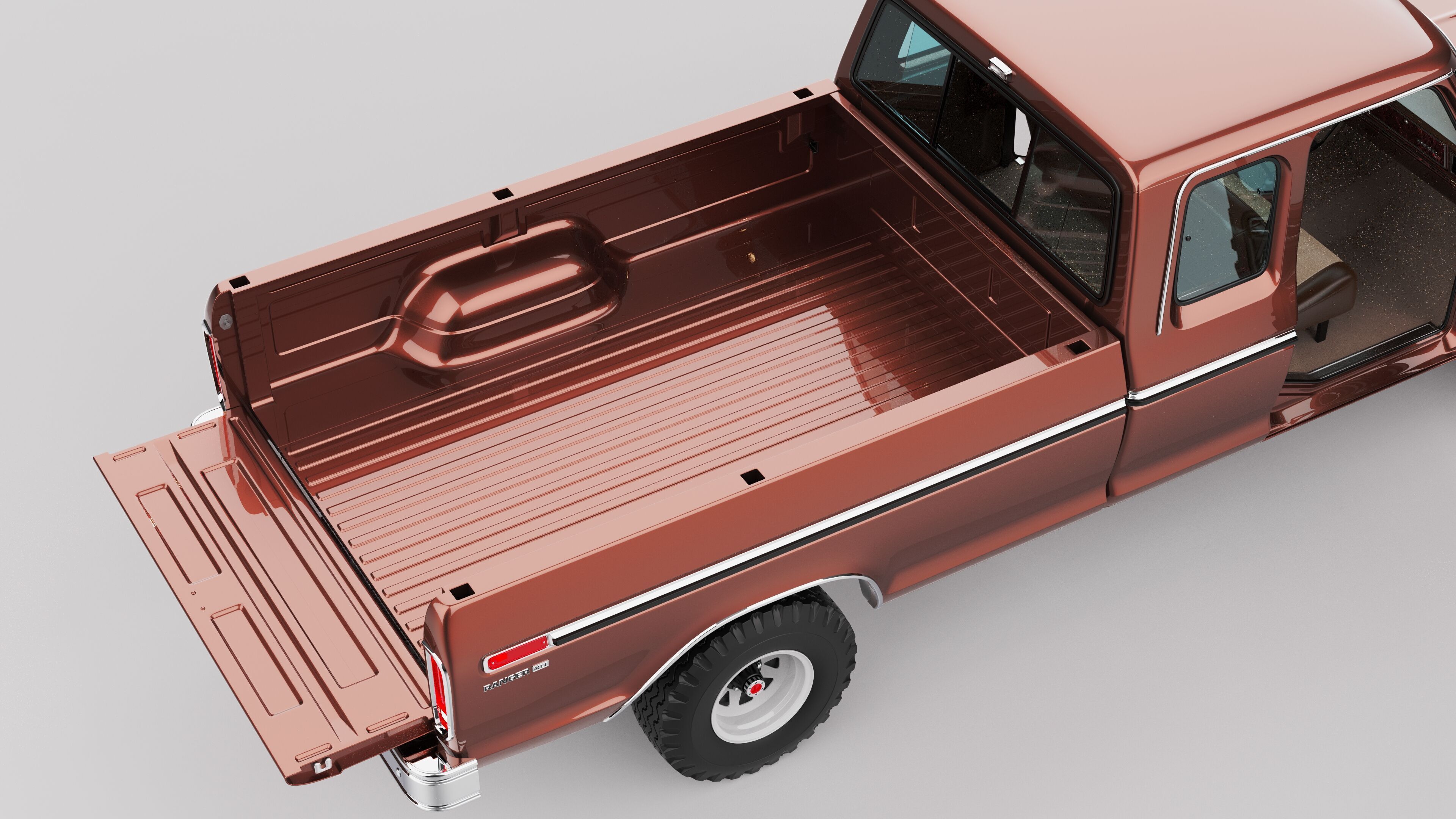 Pickup F250 Super Cab Mk2 1973 1976 1978 3D model_47