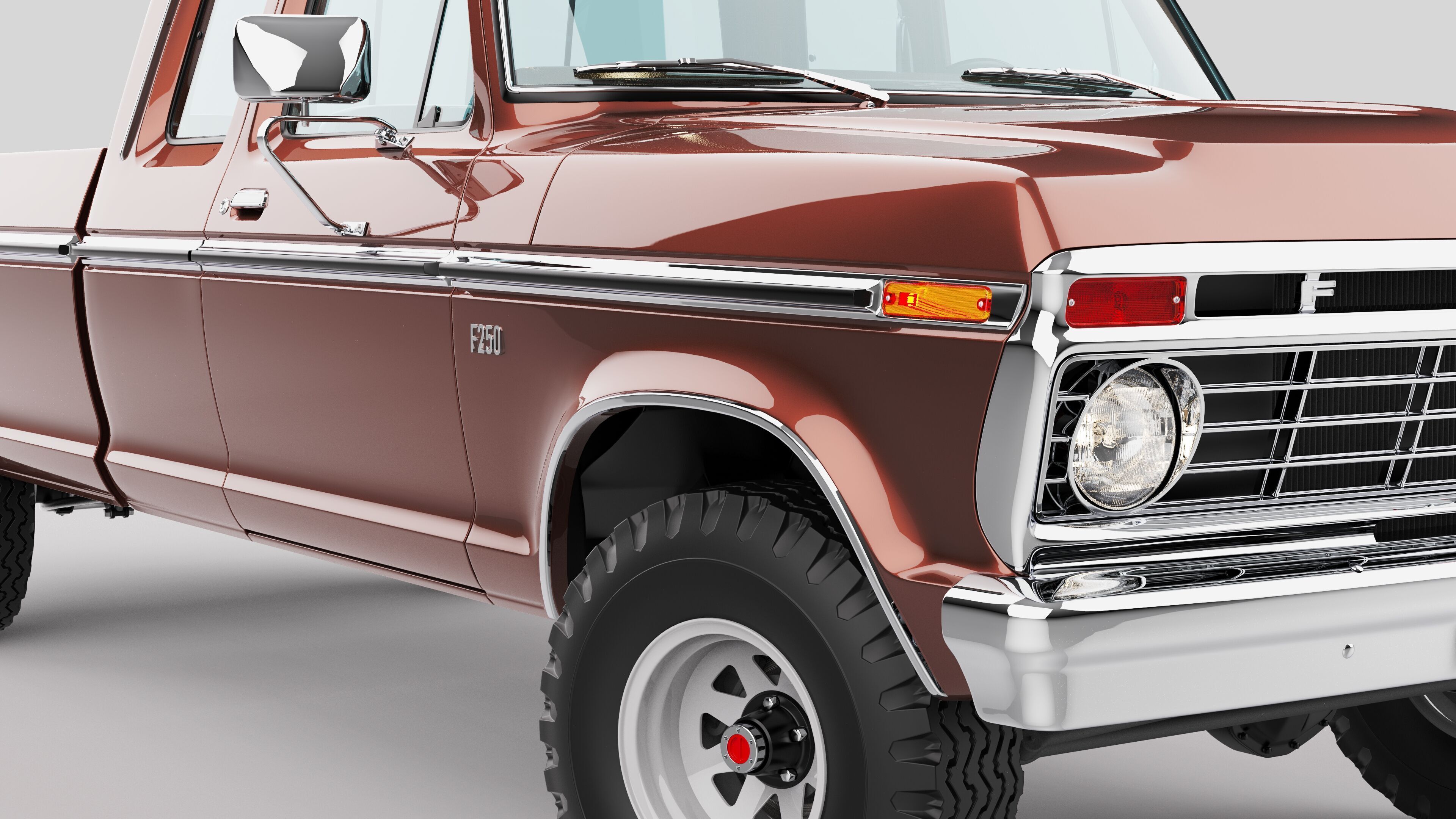 Pickup F250 Super Cab Mk2 1973 1976 1978 3D model_58