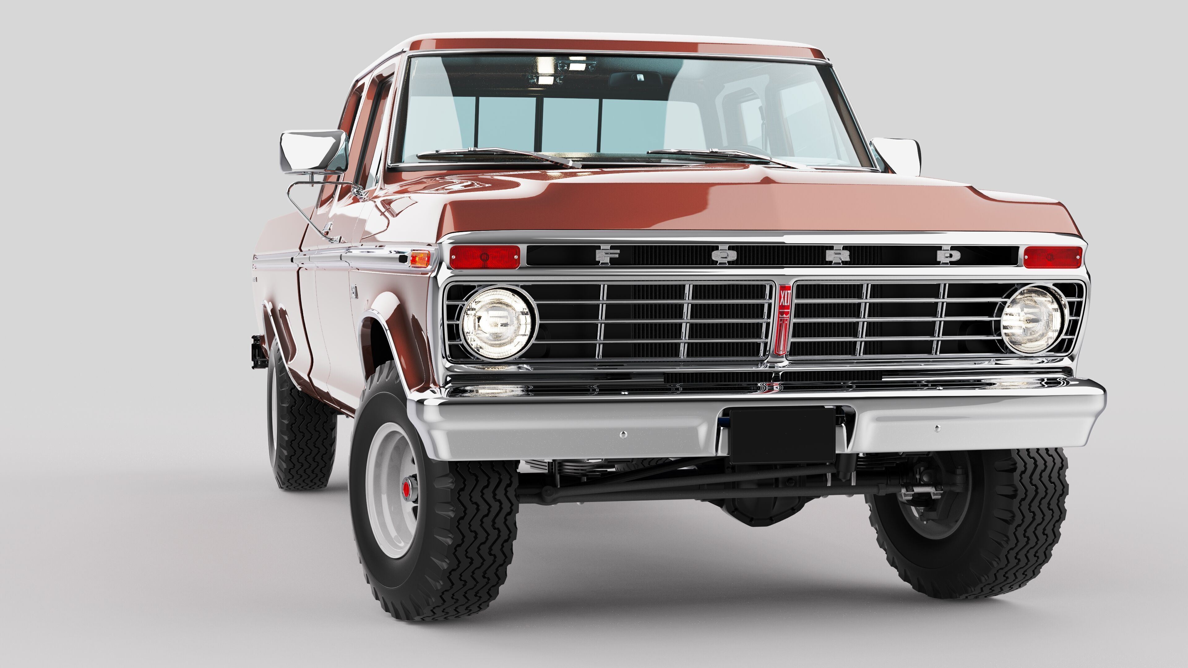 Pickup F250 Super Cab Mk2 1973 1976 1978 3D model_15