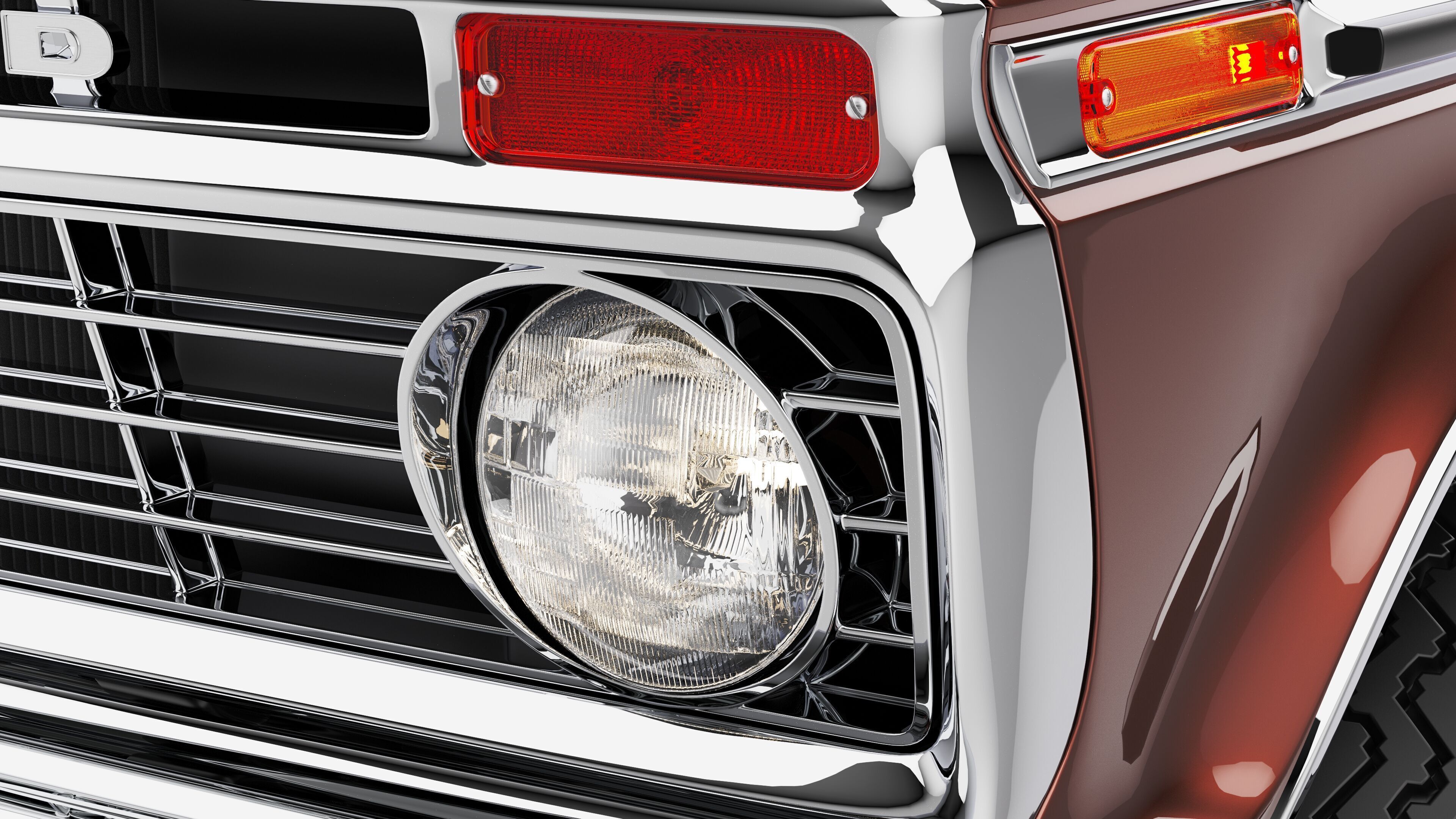 Pickup F250 Super Cab Mk2 1973 1976 1978 3D model_71