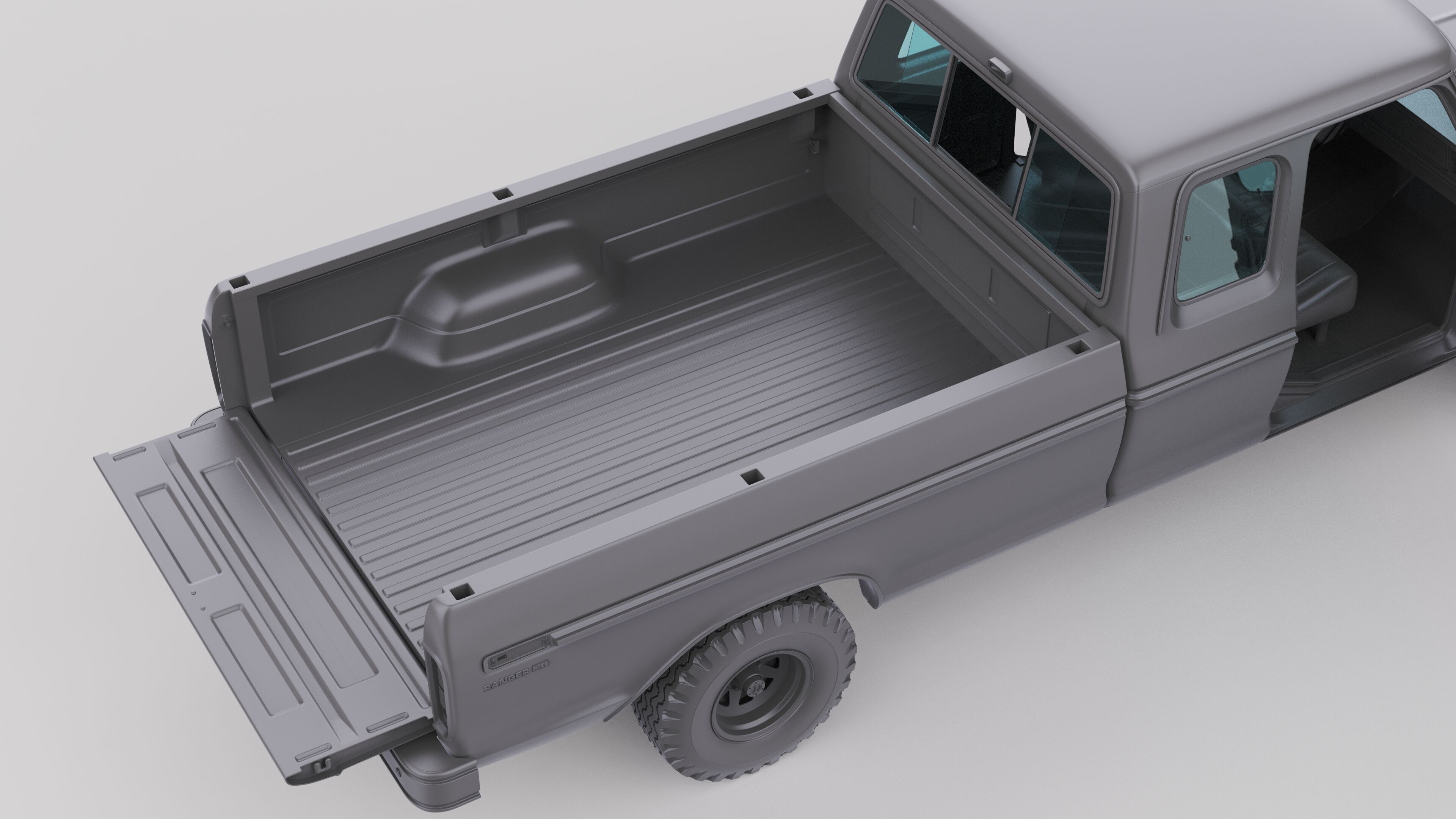 Pickup F250 Super Cab Mk2 1973 1976 1978 3D model_33