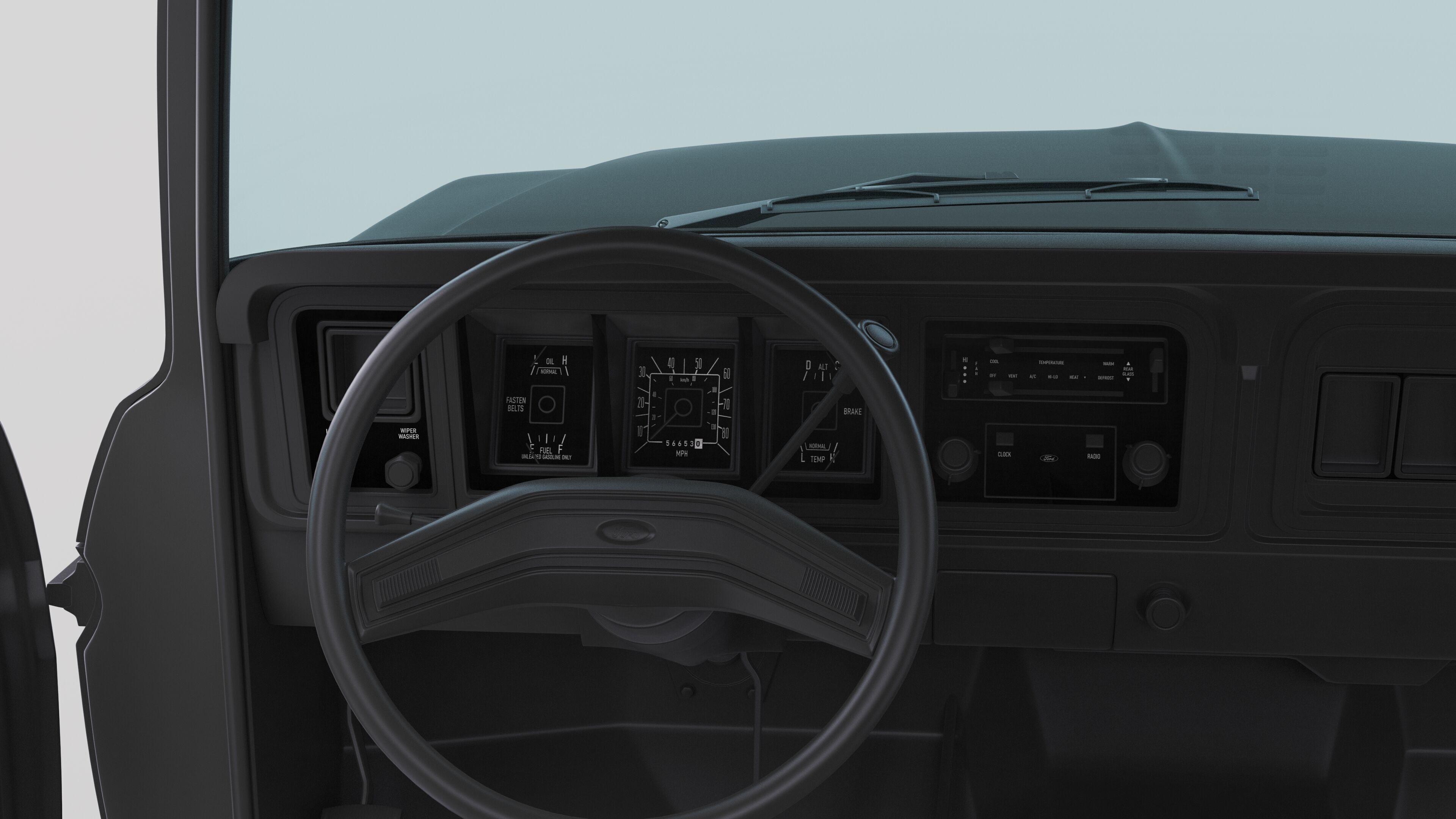 Pickup F250 Super Cab Mk2 1973 1976 1978 3D model_49