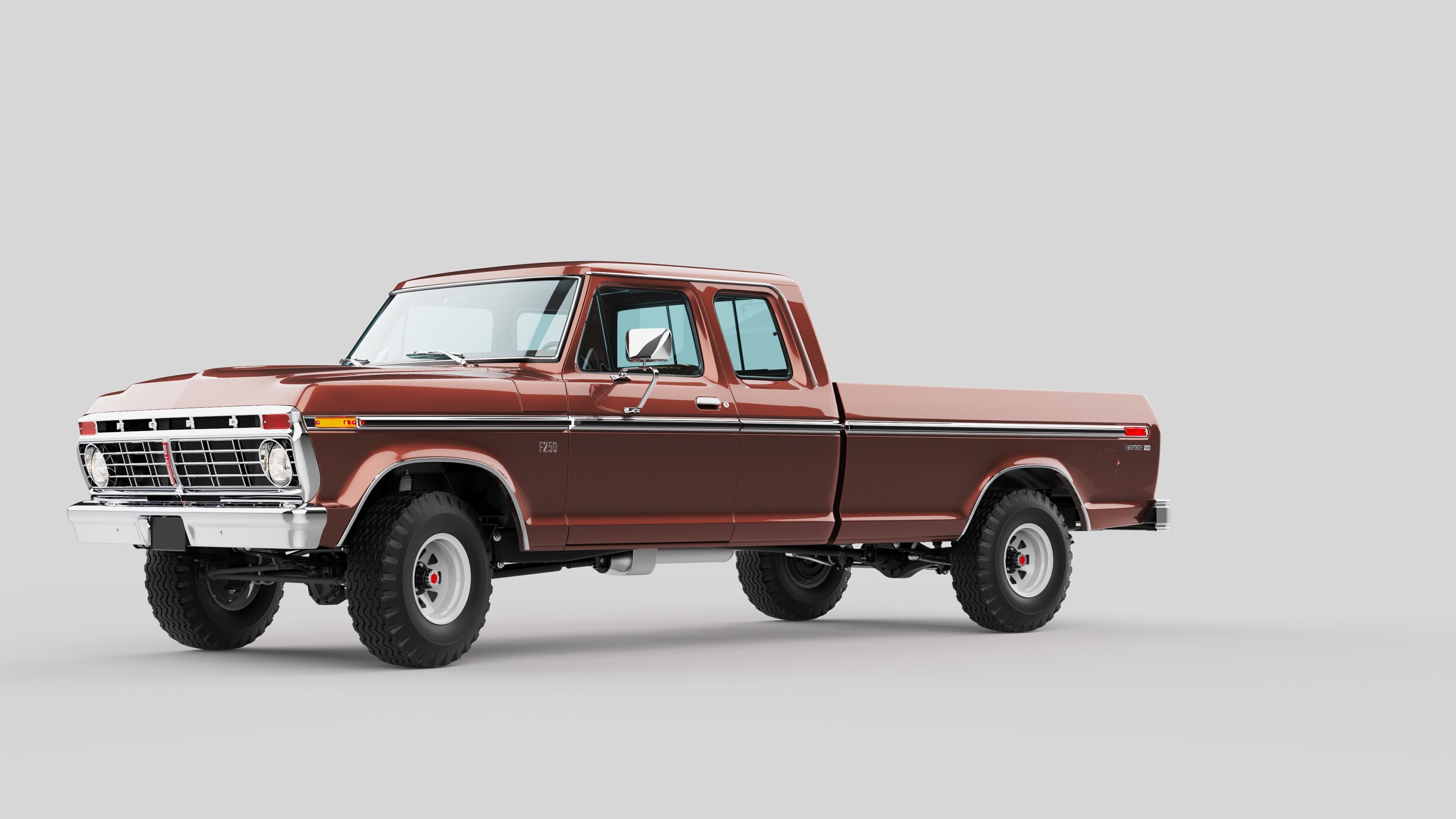 Pickup F250 Super Cab Mk2 1973 1976 1978 3D model_5