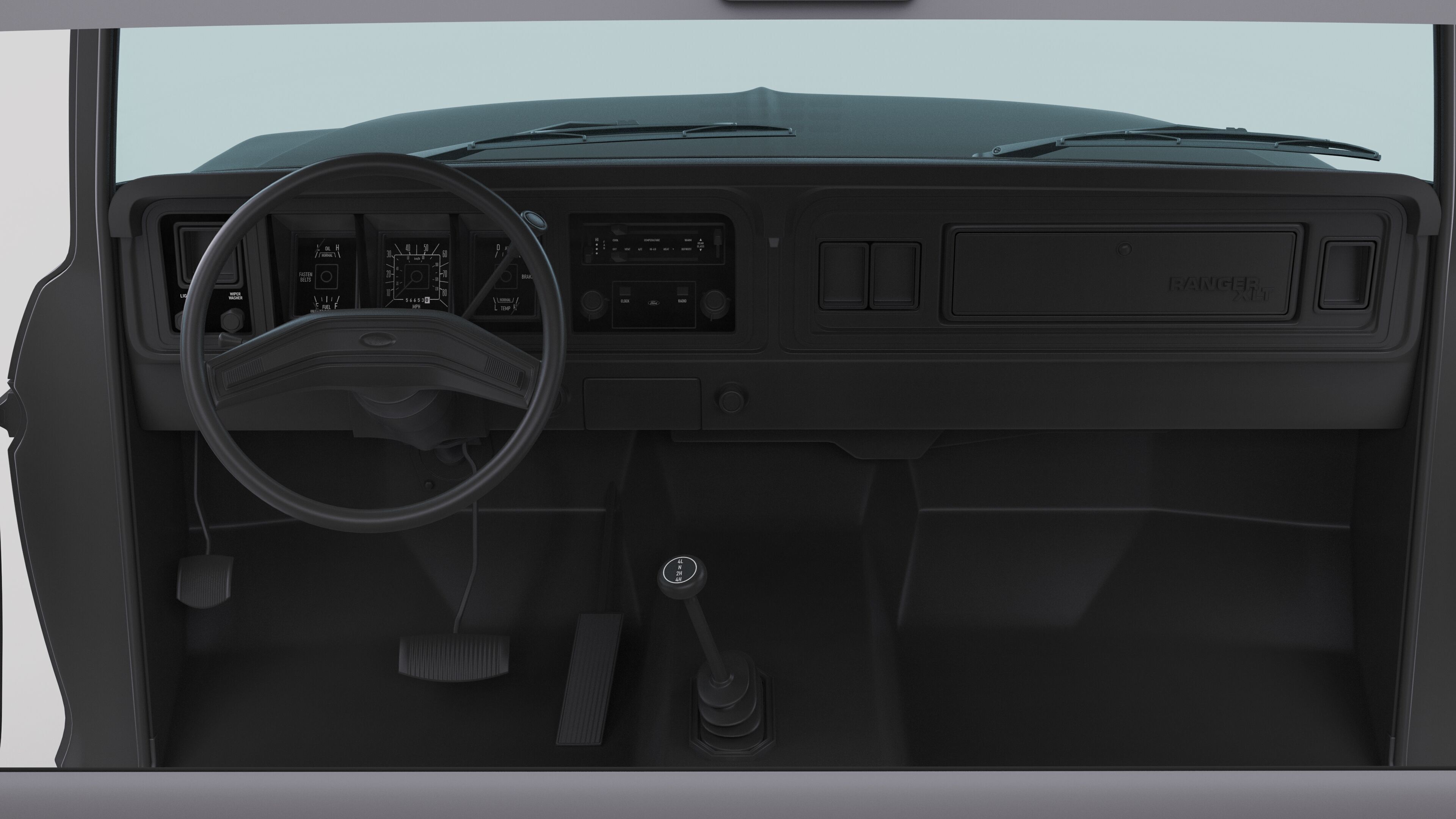 Pickup F250 Super Cab Mk2 1973 1976 1978 3D model_50