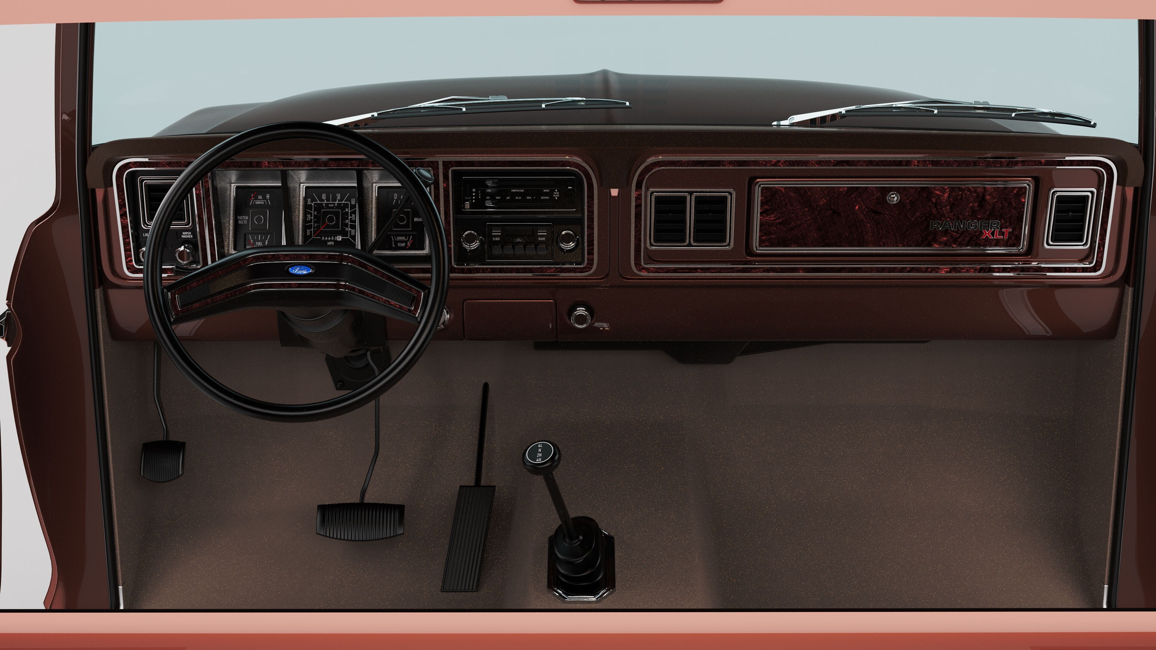 Pickup F250 Super Cab Mk2 1973 1976 1978 3D model_73