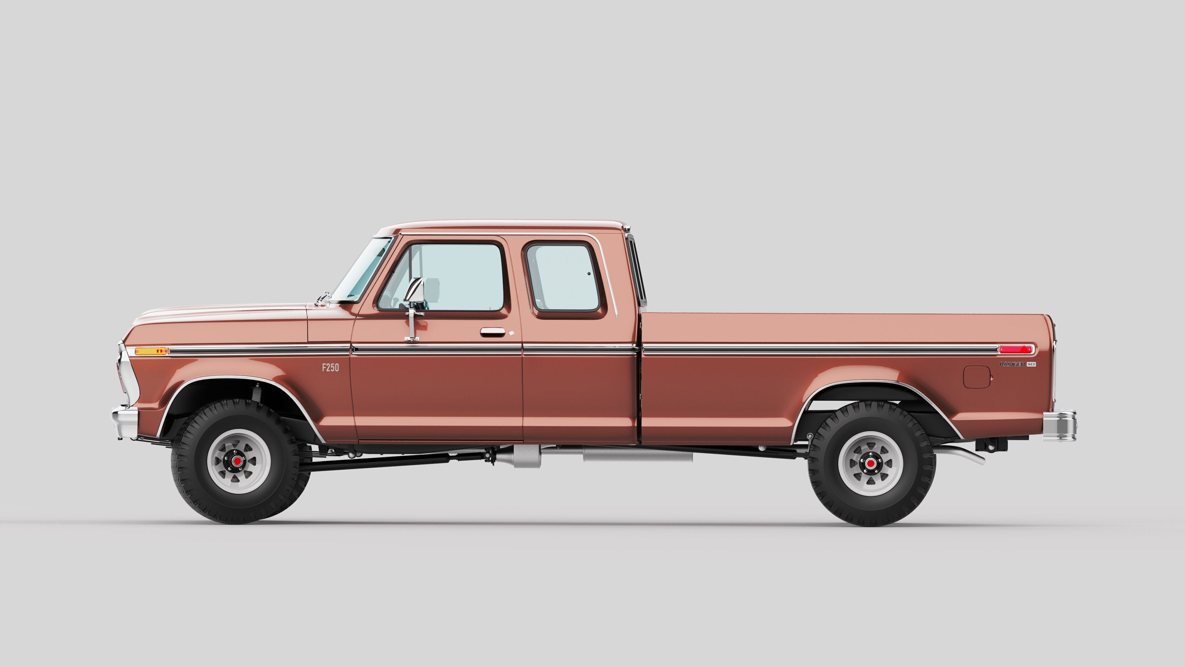 Pickup F250 Super Cab Mk2 1973 1976 1978 3D model_4
