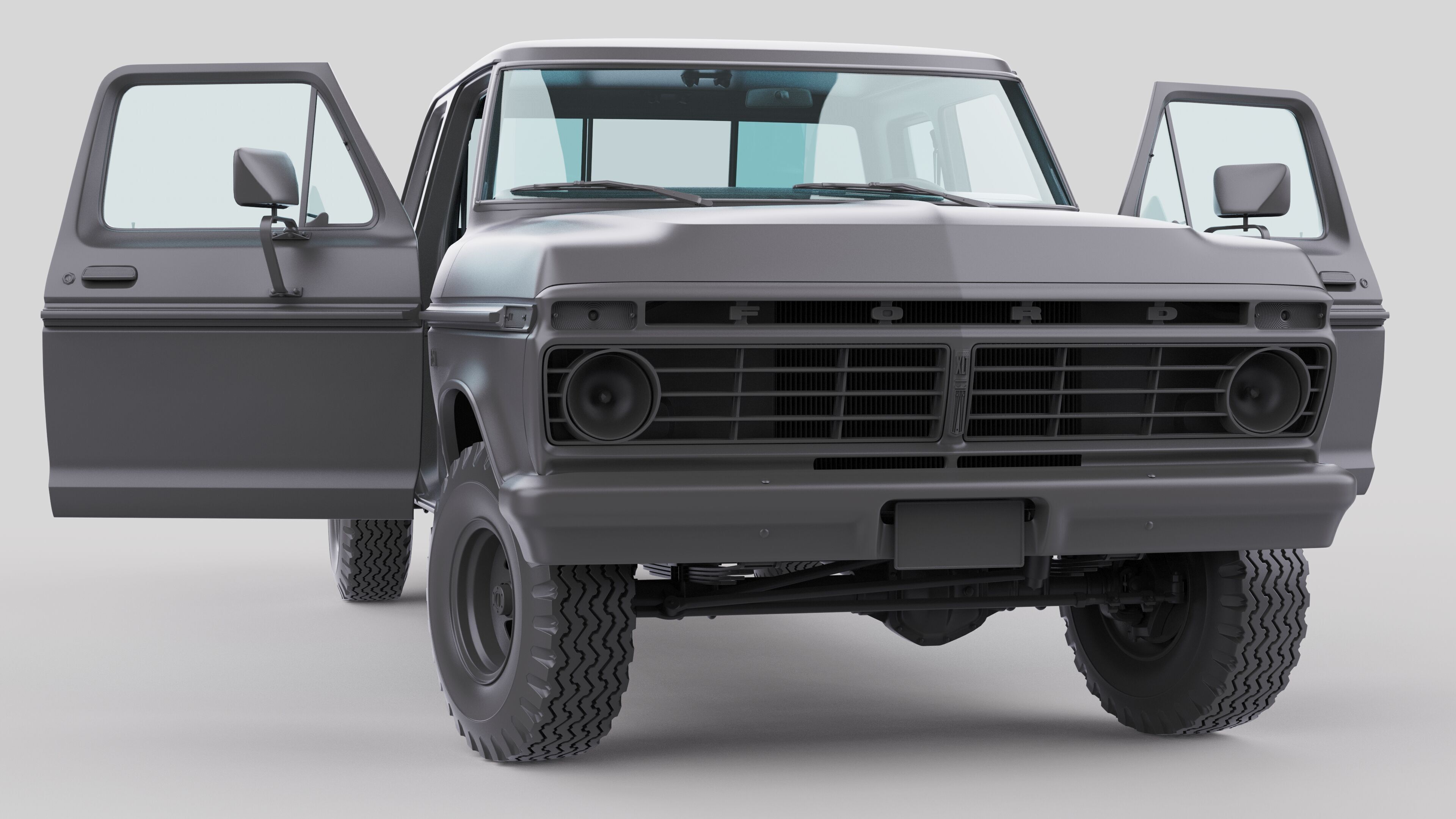 Pickup F250 Super Cab Mk2 1973 1976 1978 3D model_44