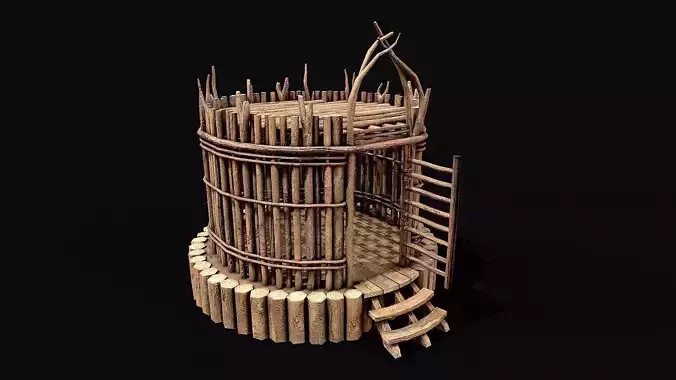 Medieval Wooden Cage 5