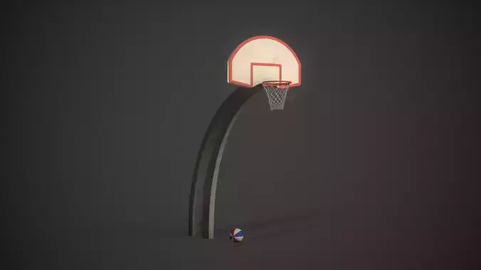 Basketball Hoop Low-poly 3D model