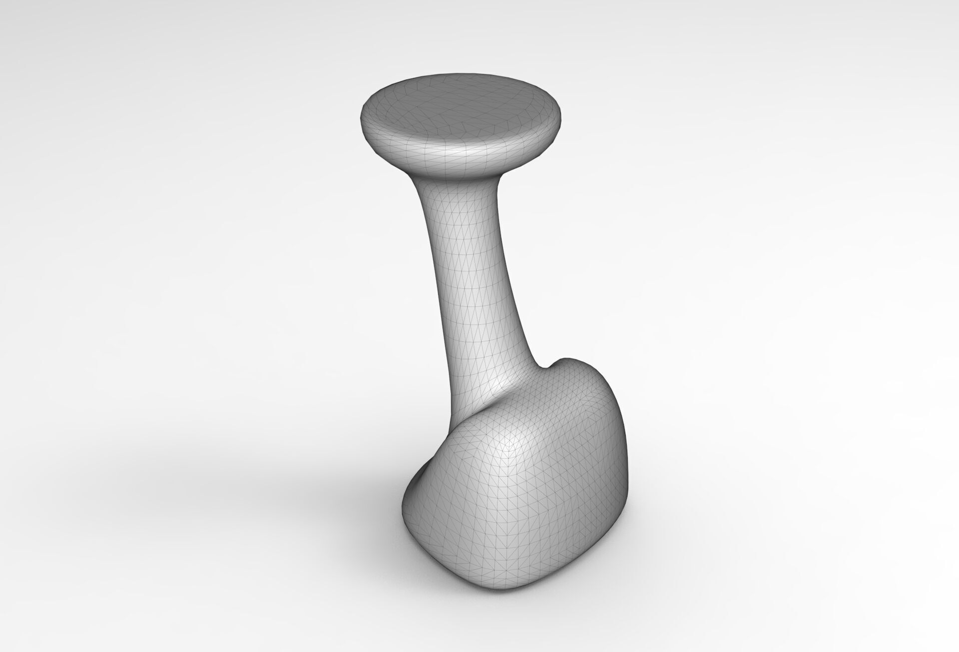 Juyer Bar Stool Low-poly 3D model_5