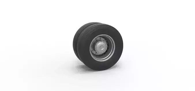 Rear wheel of racing semi truck Version 2 Scale 1 to 25