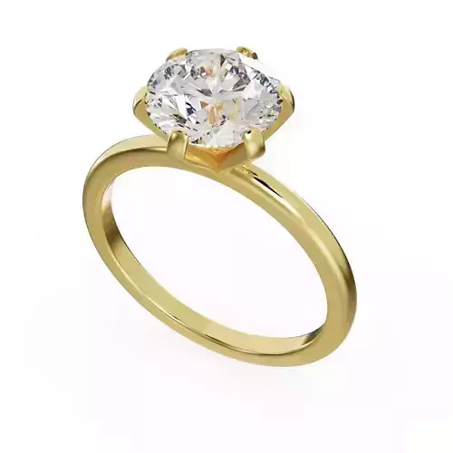 Solitarie ring ready for print