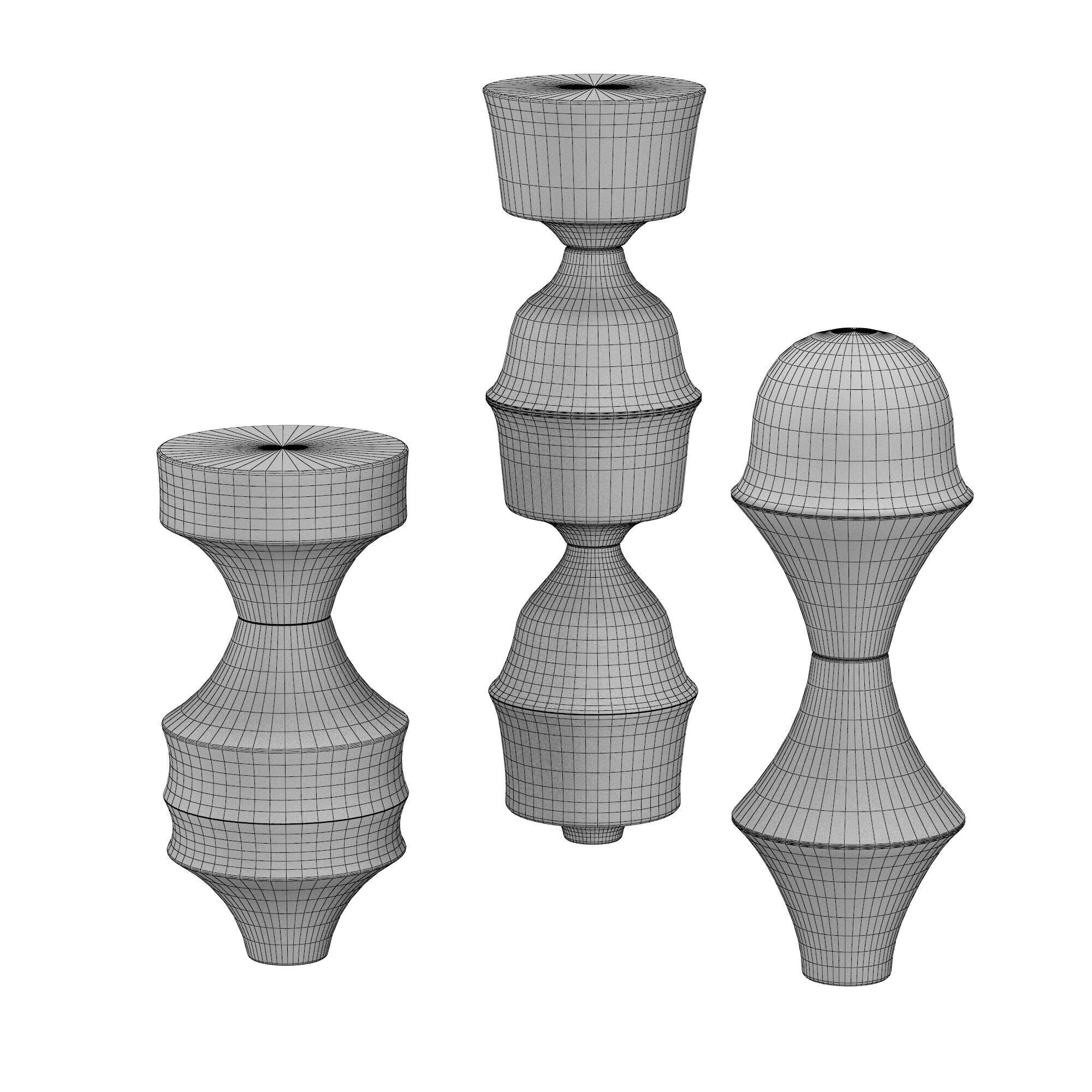 Delicate sake cups 3D model_4