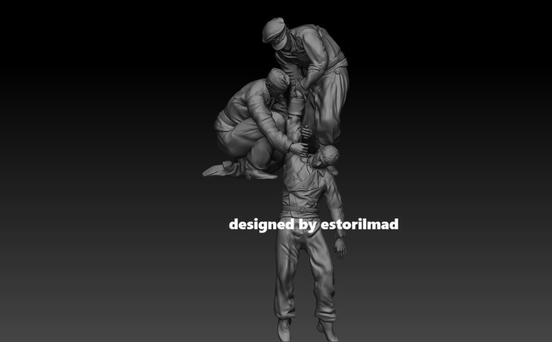 WW2 GERMAN TANKER RESCUE PANZER TIGER 3D print model_2