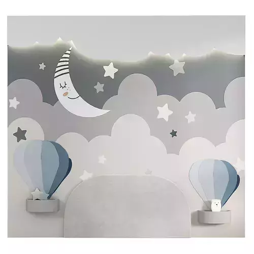 Decorative wall Headboard for children s room with decor 3