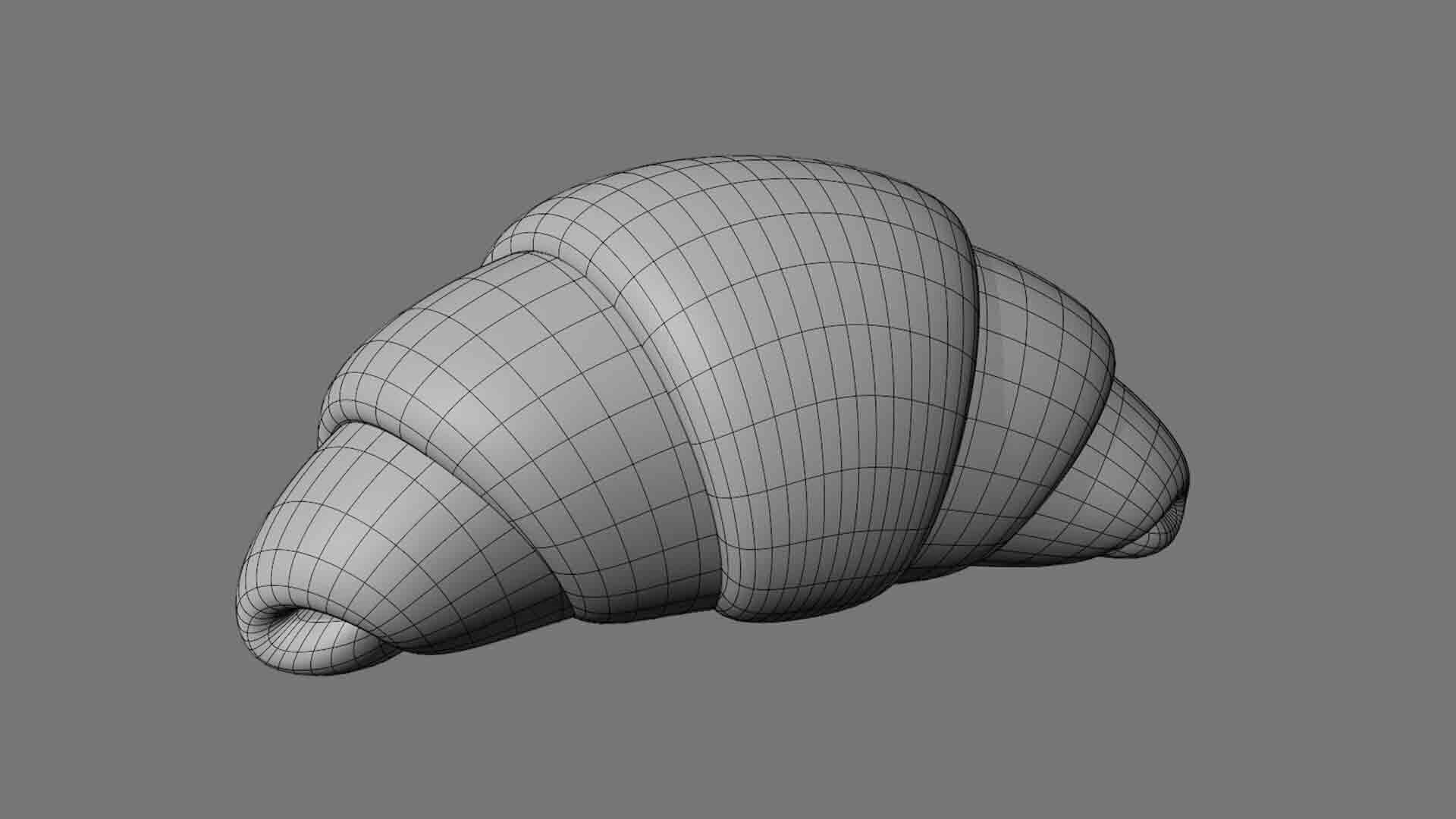 Croissant Stylized 3D model_5