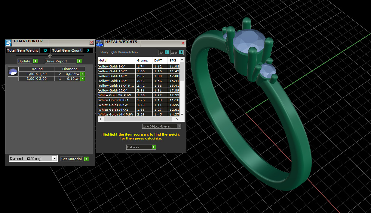Engagement diamond ring 3D print model_1