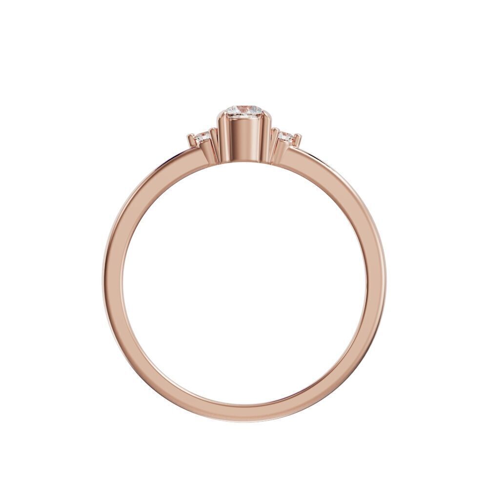 Engagement diamond ring 3D print model_5