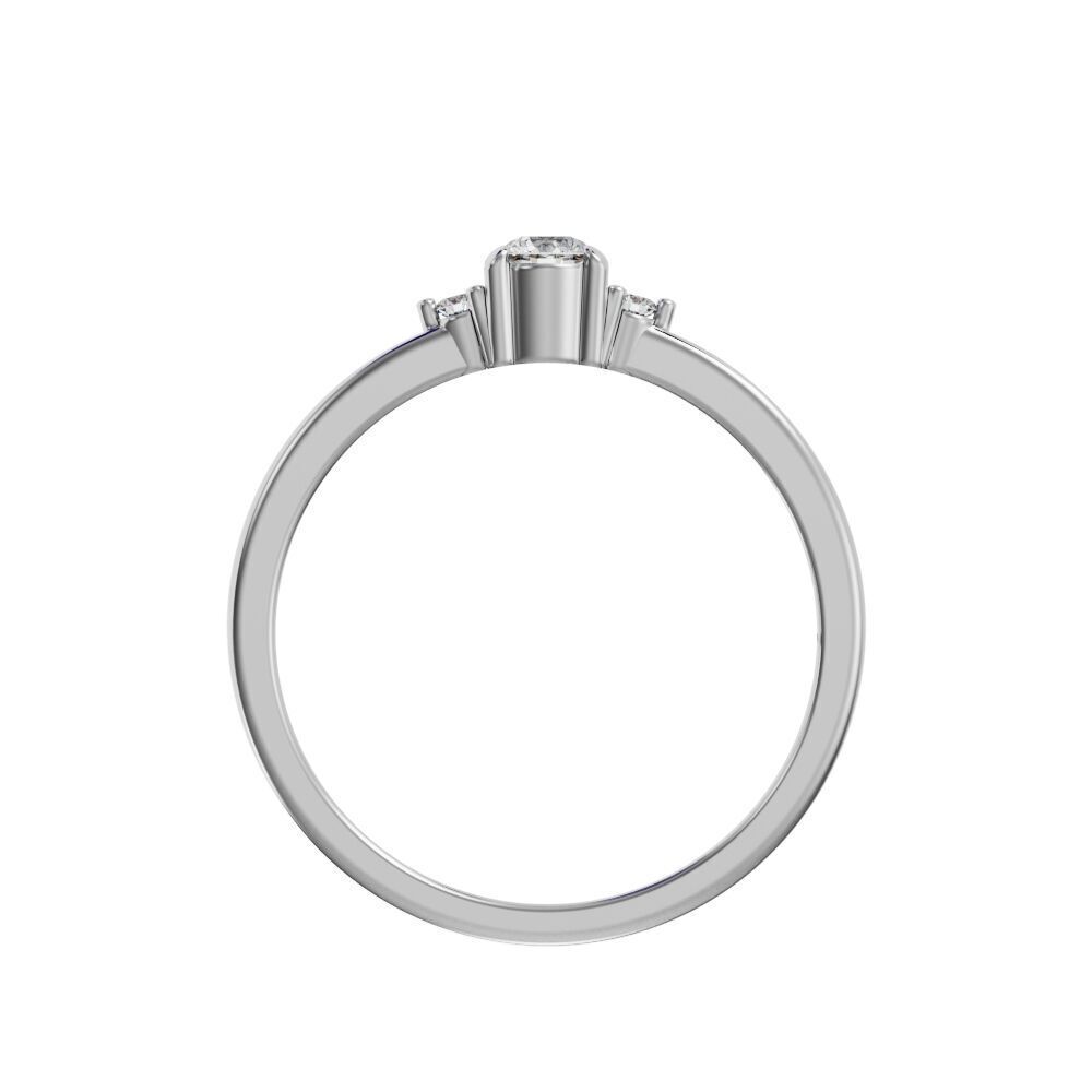 Engagement diamond ring 3D print model_13