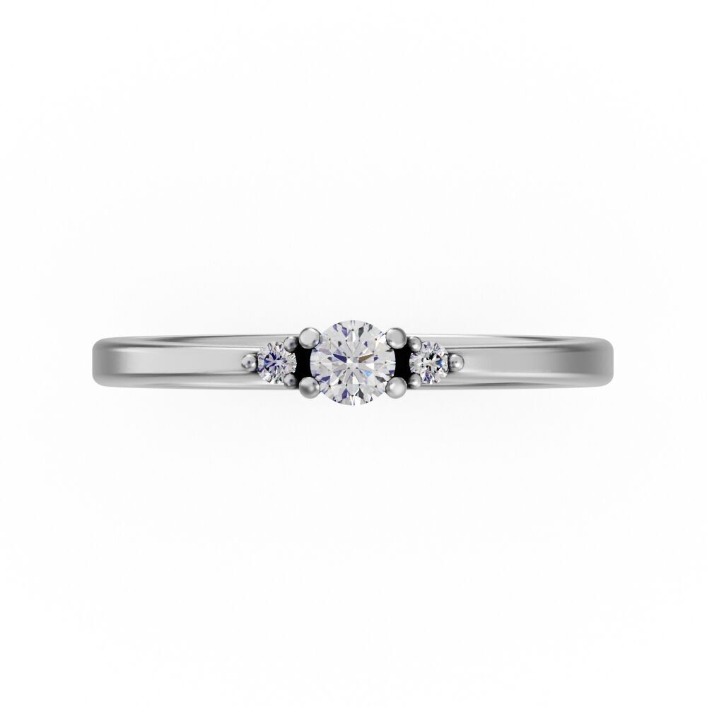 Engagement diamond ring 3D print model_8